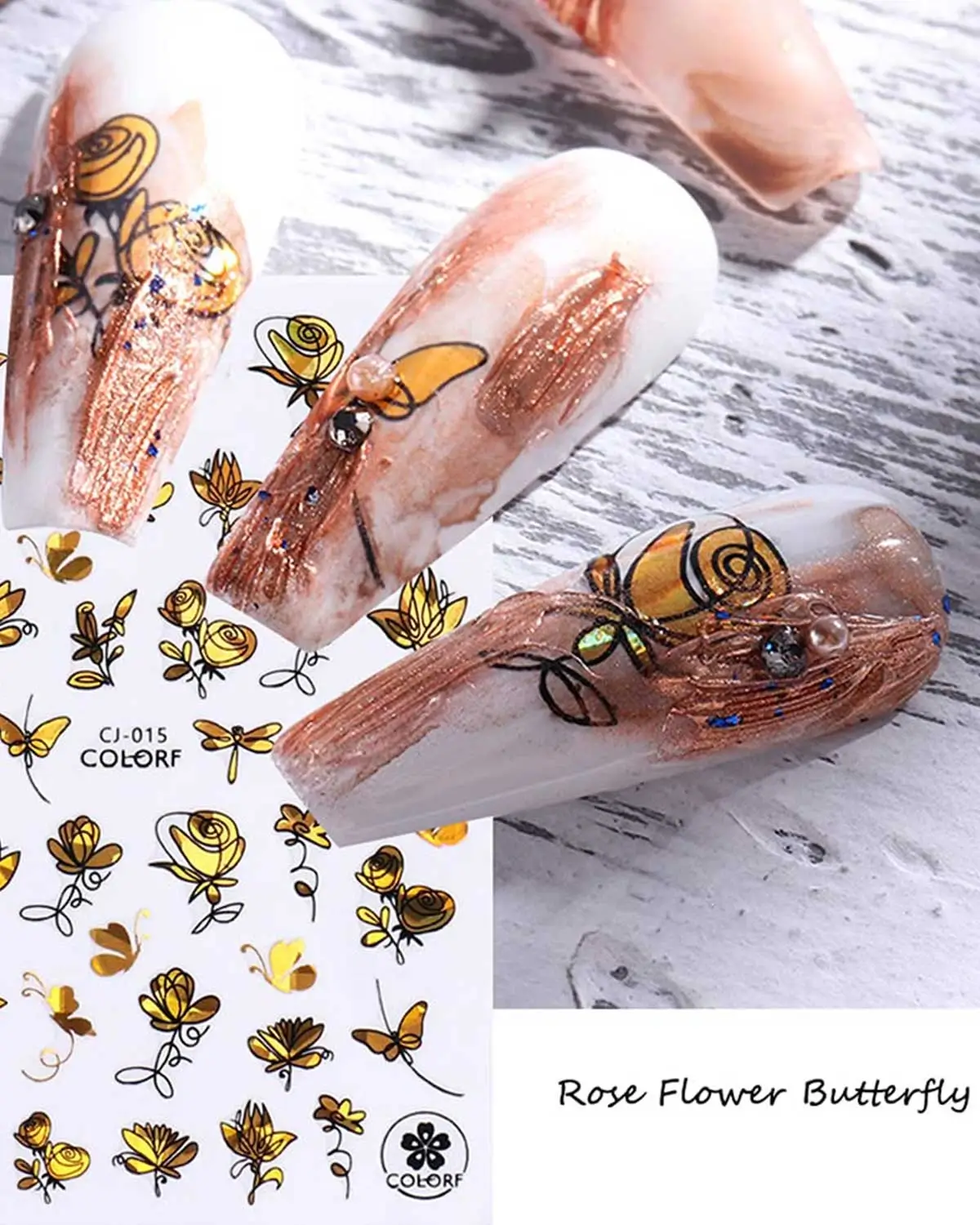 Fall Nail Stickers Autumn Maple Leaves