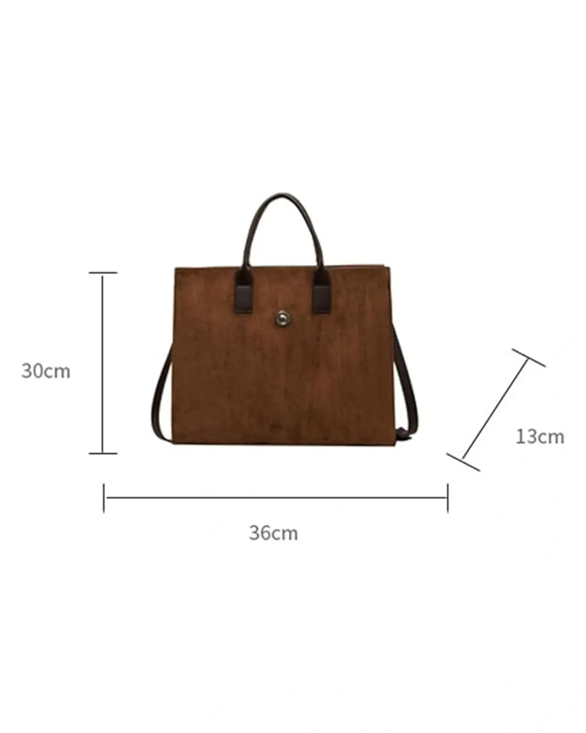 Suede Tote Handbag