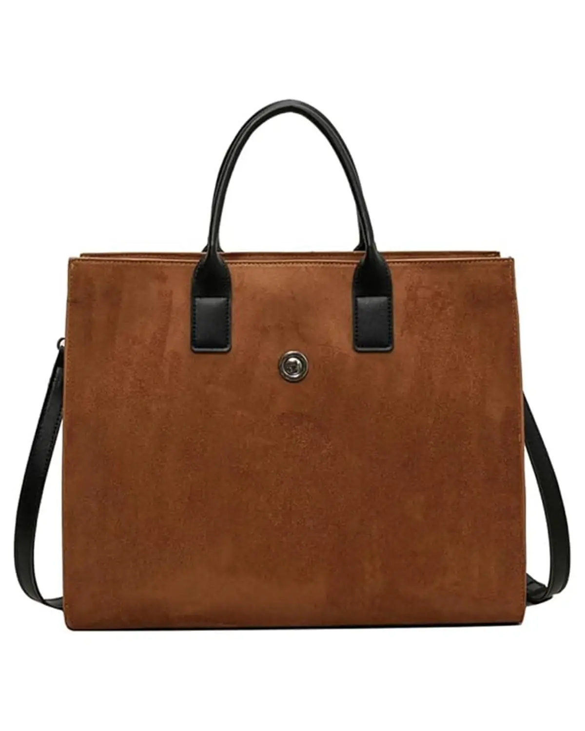 Suede Tote Handbag