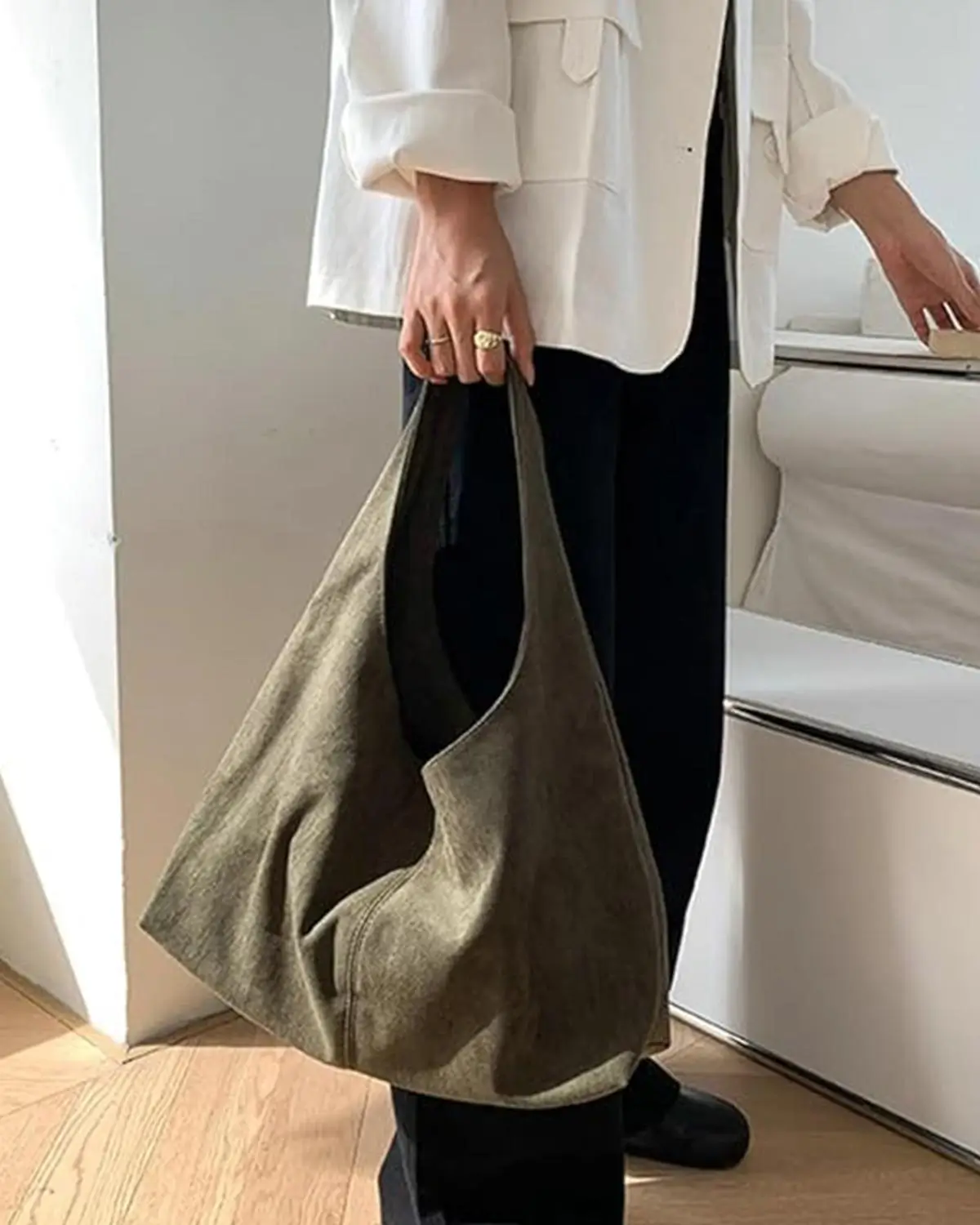 Suede Tote Bag