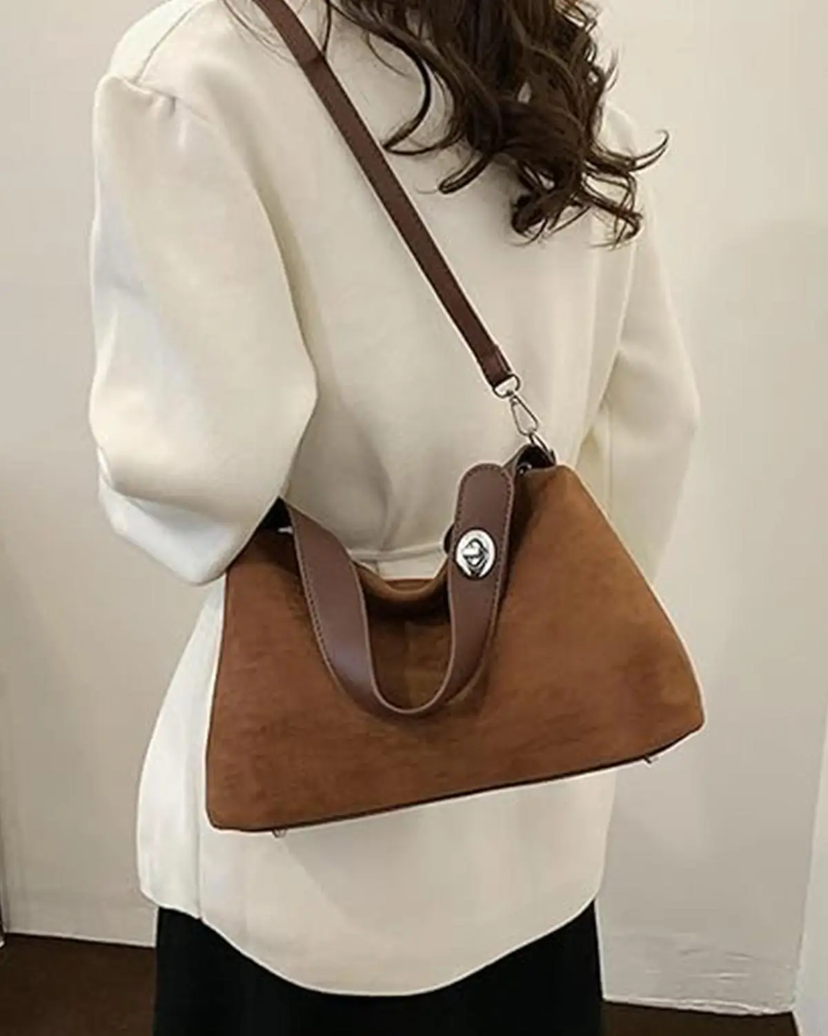 Women Suede Tote Bag