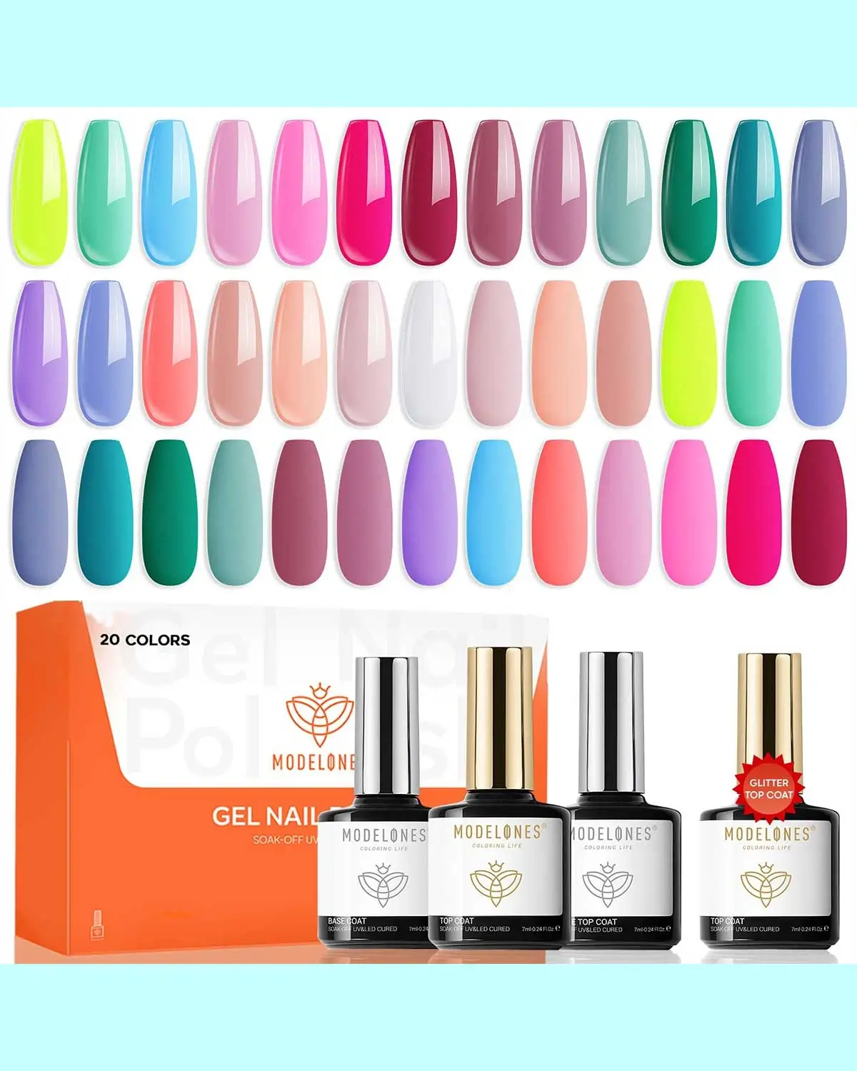 modelones 24Pcs Gel Nail Polish Set