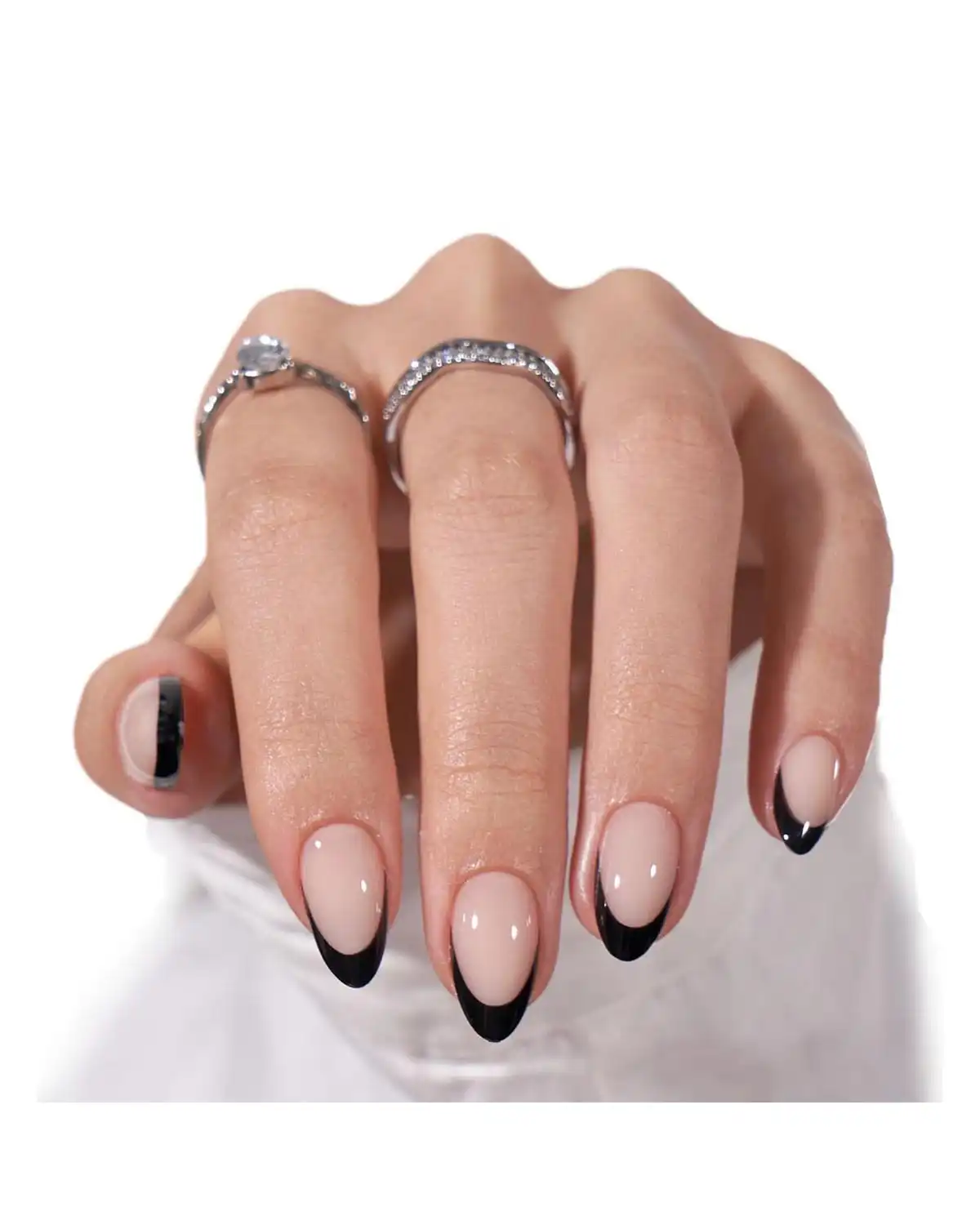 BTArtbox French Tip Press On Nails