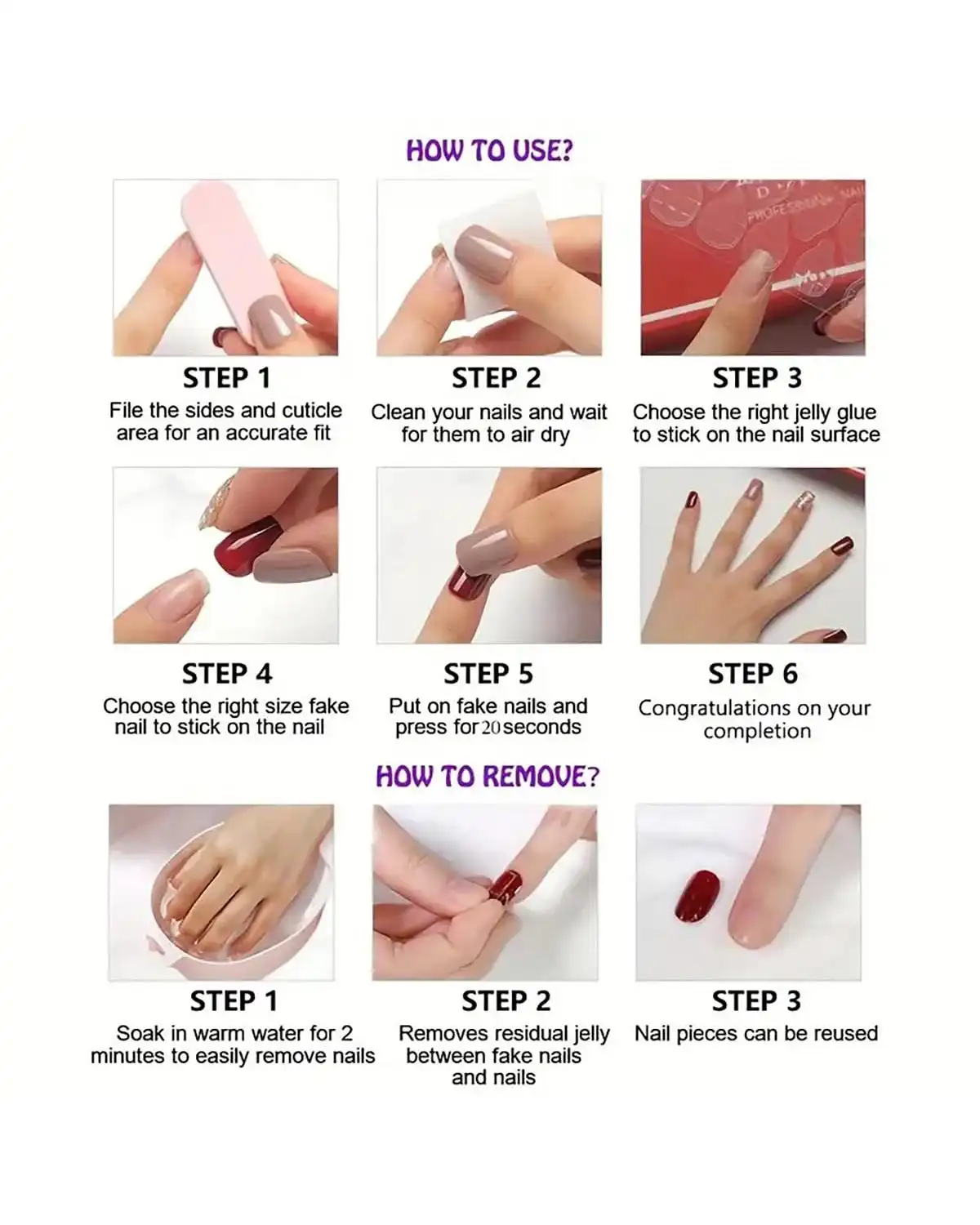 BYJKYEN Christmas Press on Nails Use