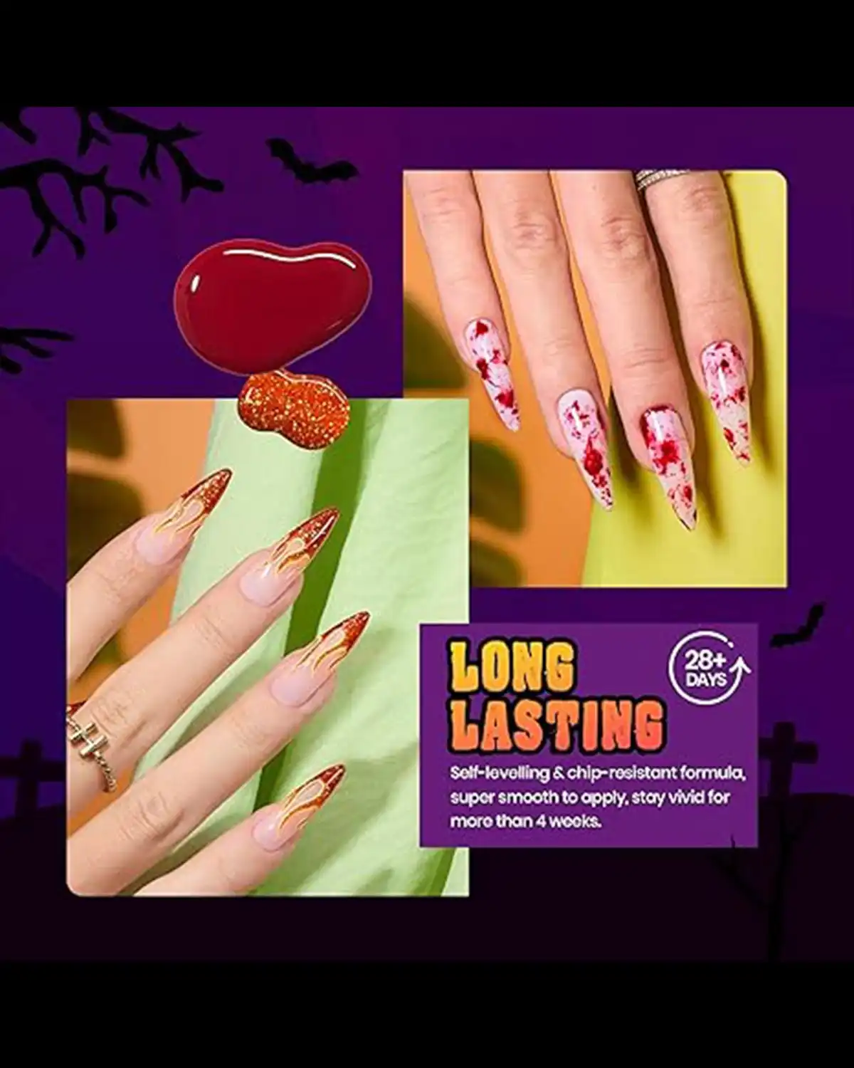 Beetles Halloween Gel Nail Polish for Women