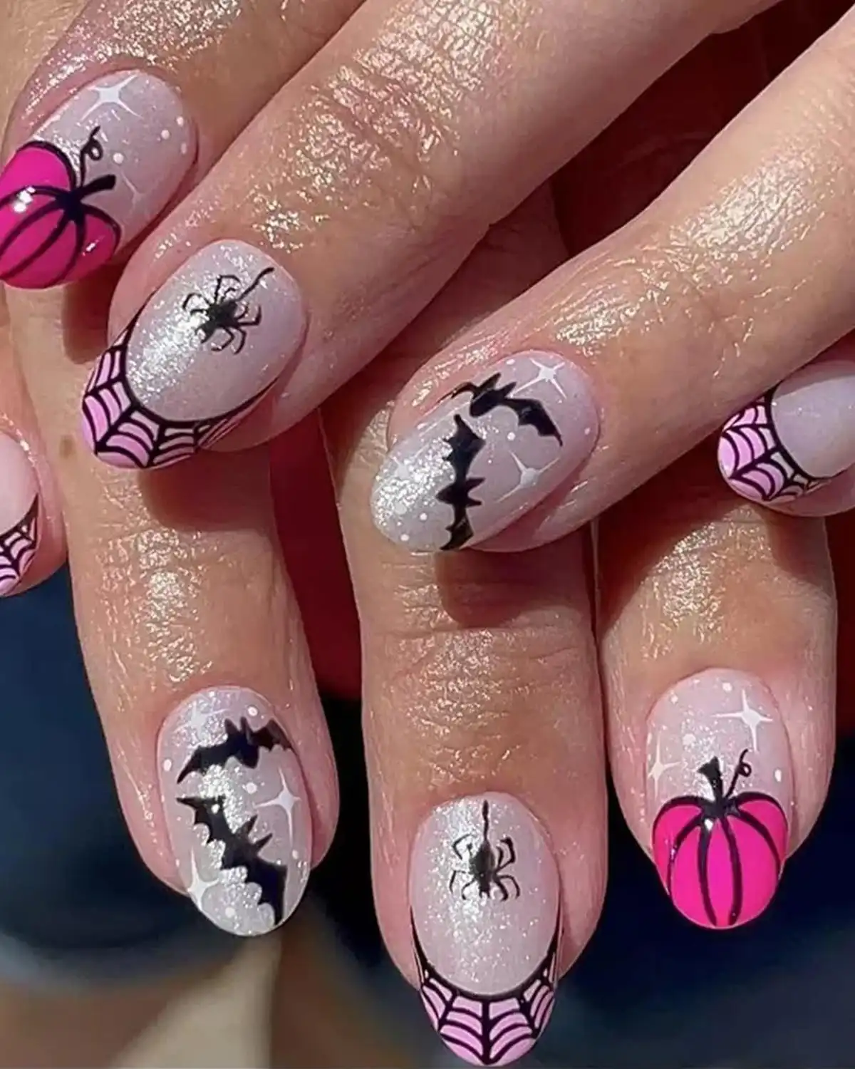 CTTHNBD 6 Packs Halloween Press on Nails