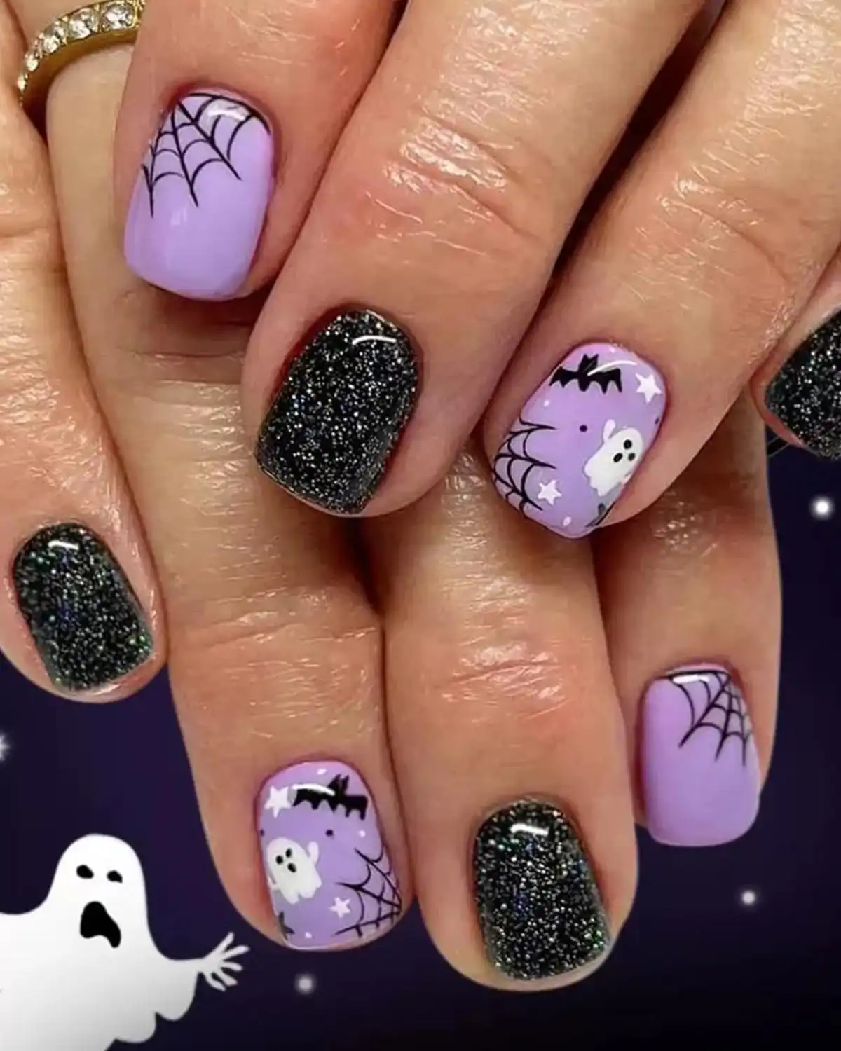 CTTHNBD 6 Packs Halloween Press on Nails