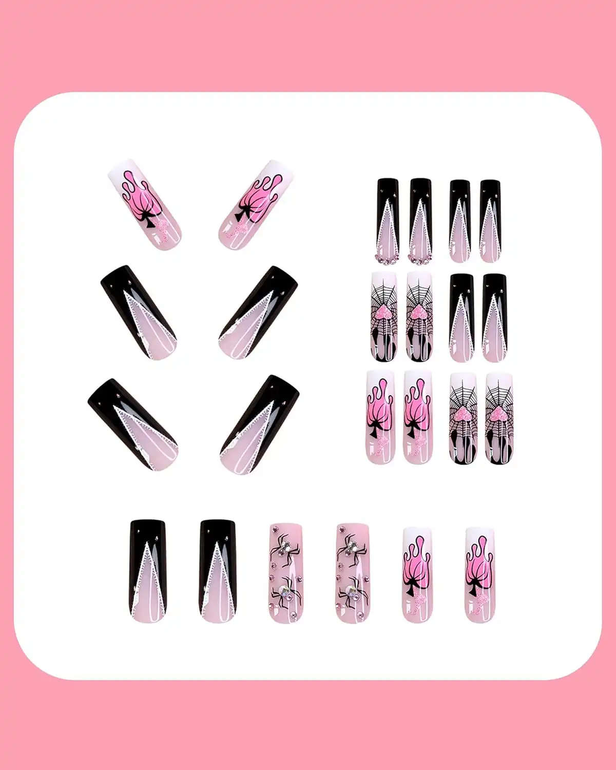 CnSybaris Halloween Press on Nails for Women