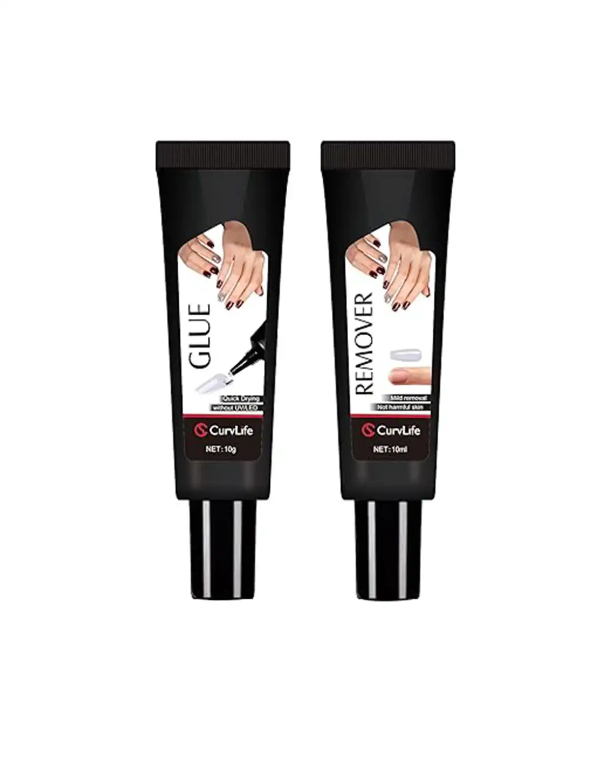 Curvlife Newly Upgraded Quick Drying Nail Glue Kit