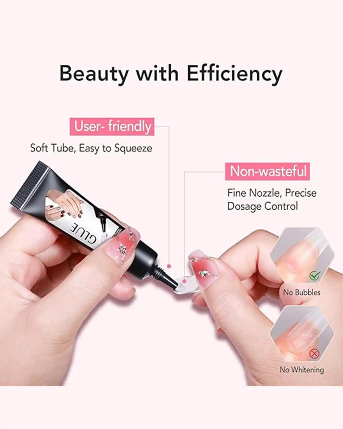 Curvlife Newly Upgraded Quick Drying Nail Glue