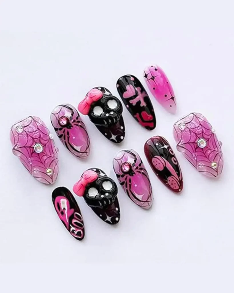 FDSQHSA Halloween Press on Nails