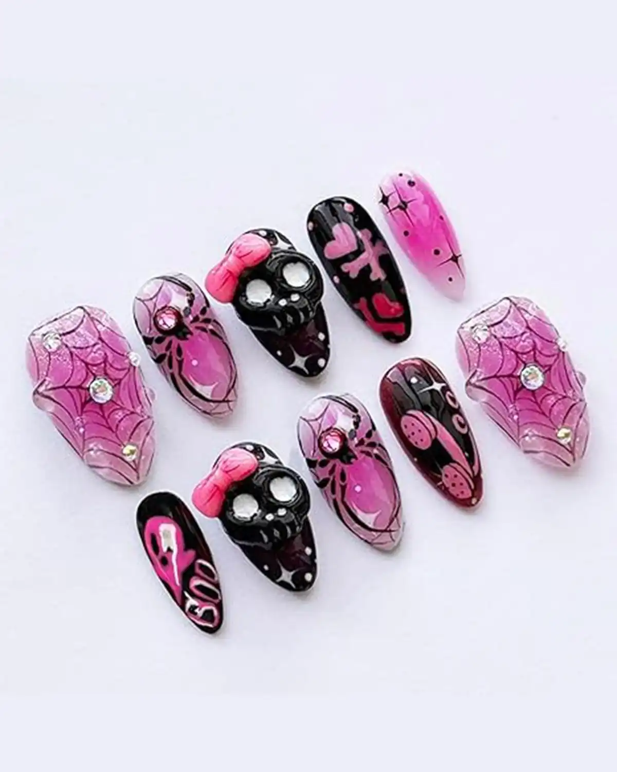 FDSQHSA Halloween Press on Nails
