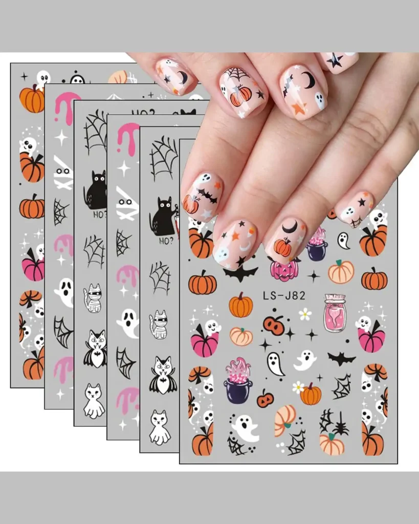 FUKIDOG Halloween Nail Art Stickers