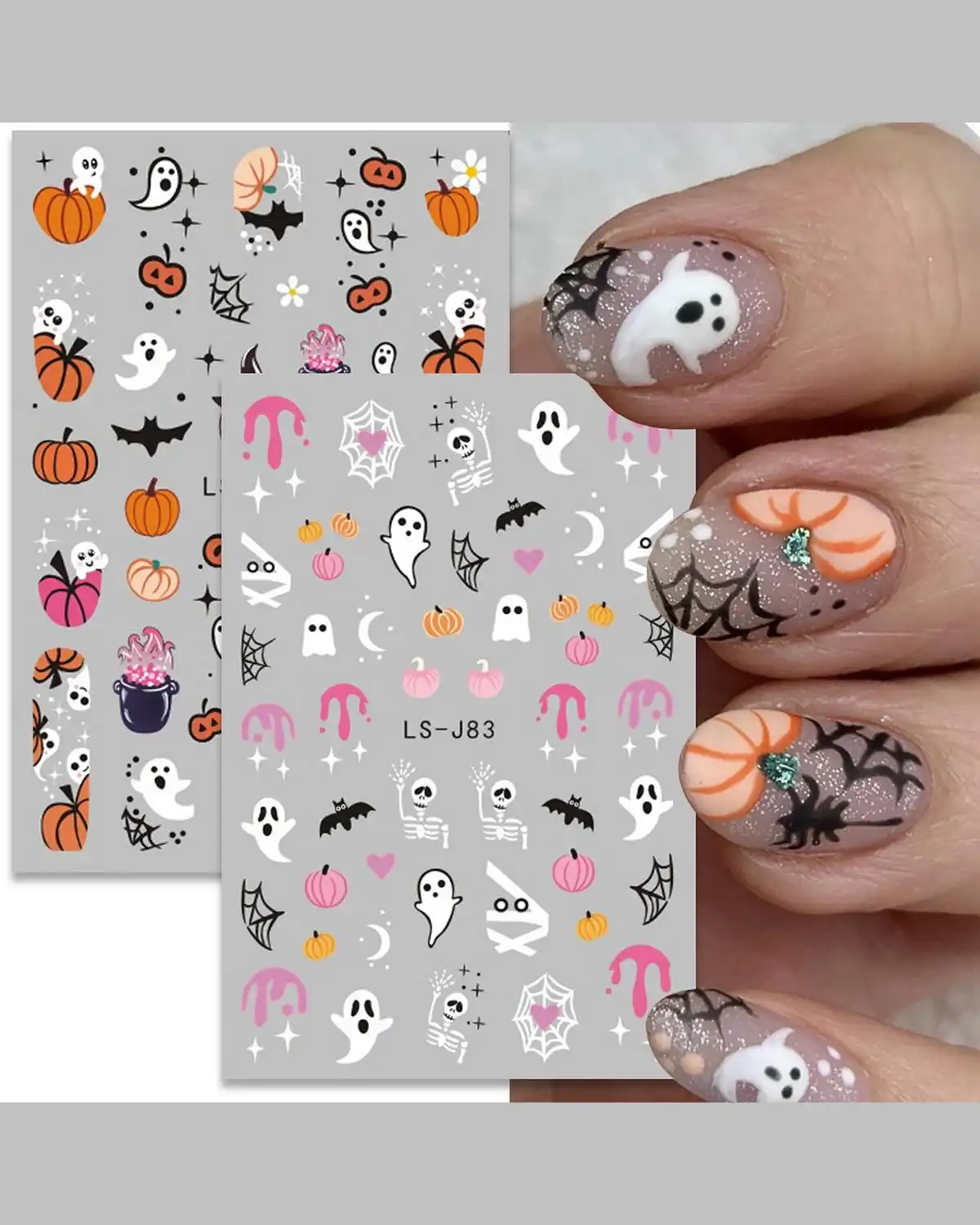 FUKIDOG Halloween Nail Art Stickers