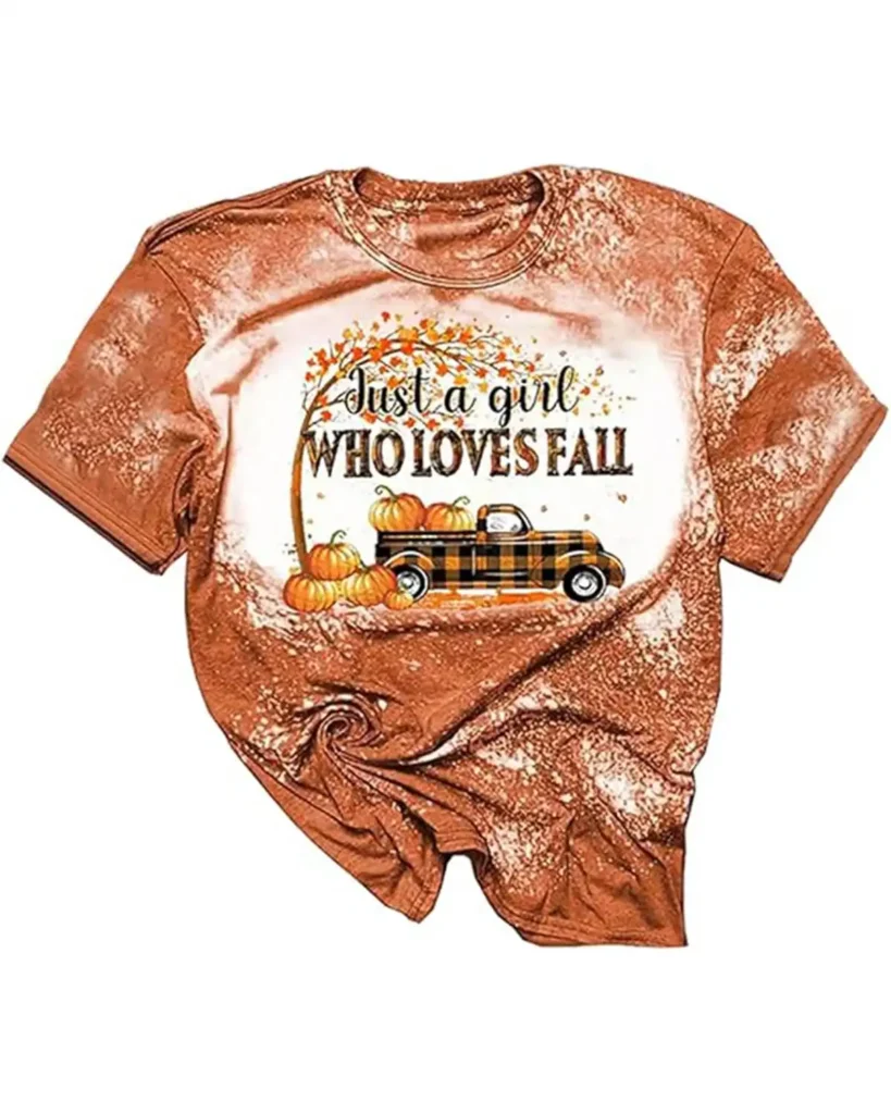 Fecafo Thanksgiving Pumpkin T-Shirt For Women
