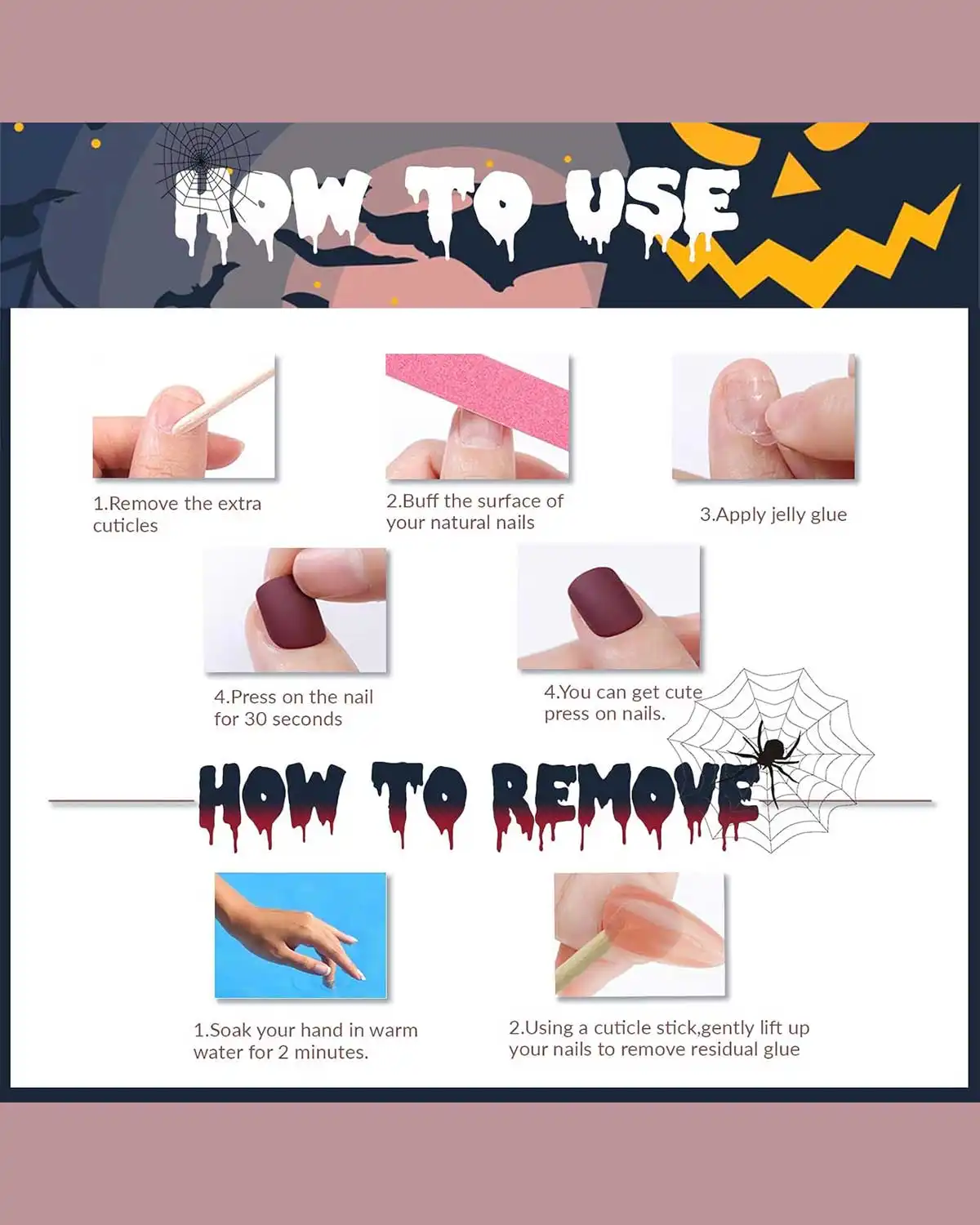 GUFUGU Halloween Nails