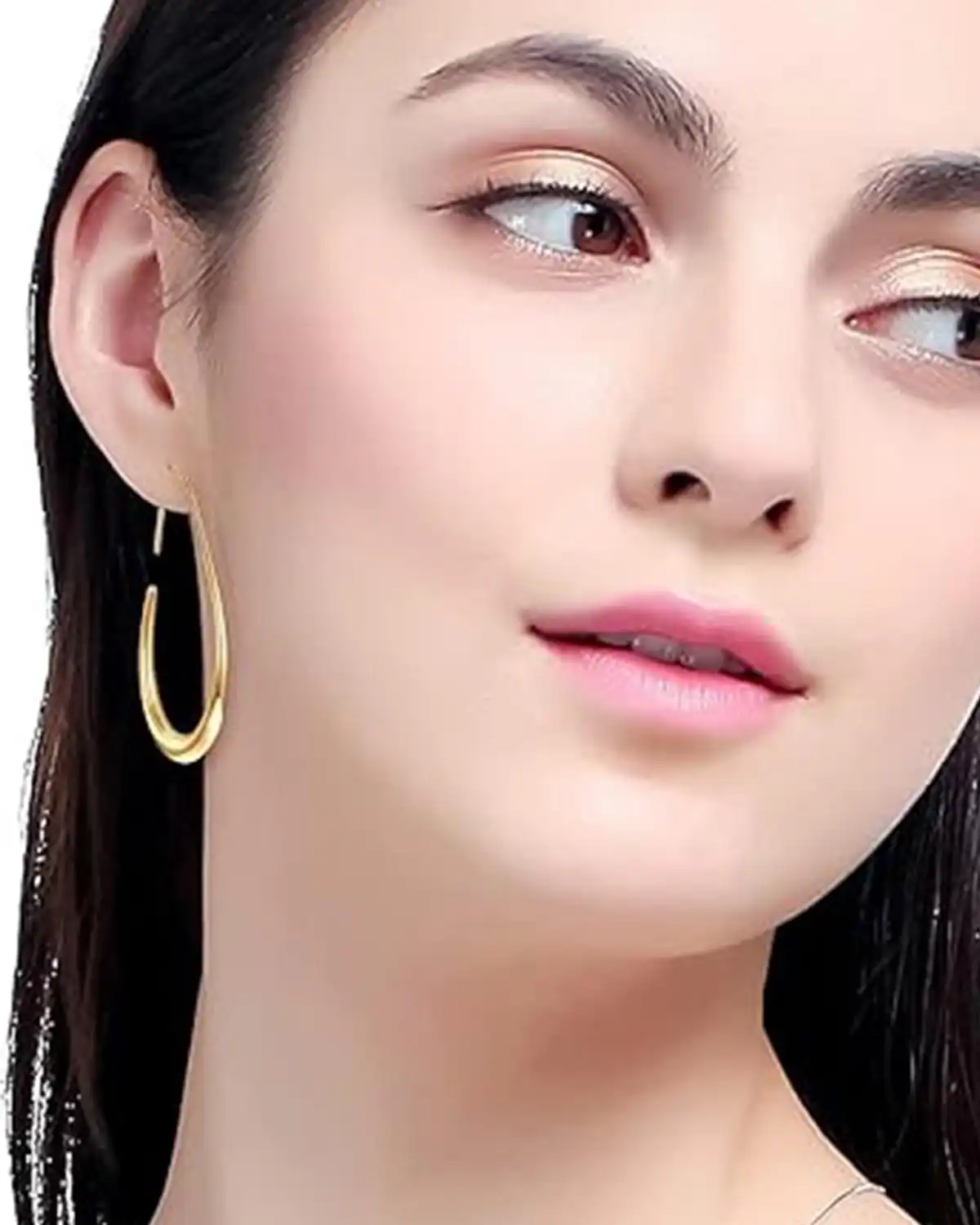 Gelanmeng Lightweight Teardrop Hoop Earrings