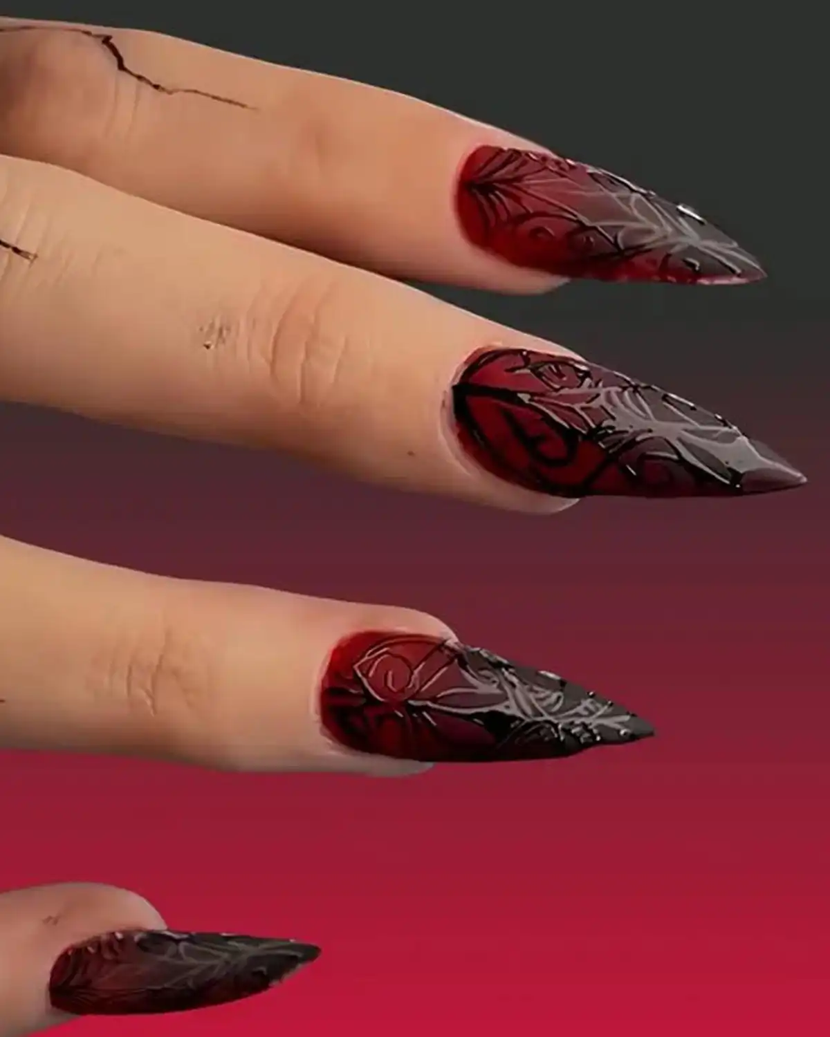 Generic Halloween Goth Press on Nails Review