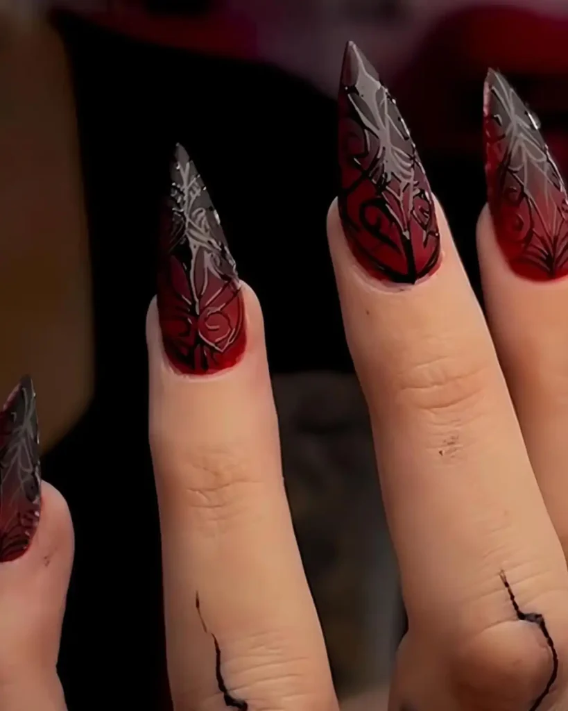 Generic Halloween Goth Press on Nails Review