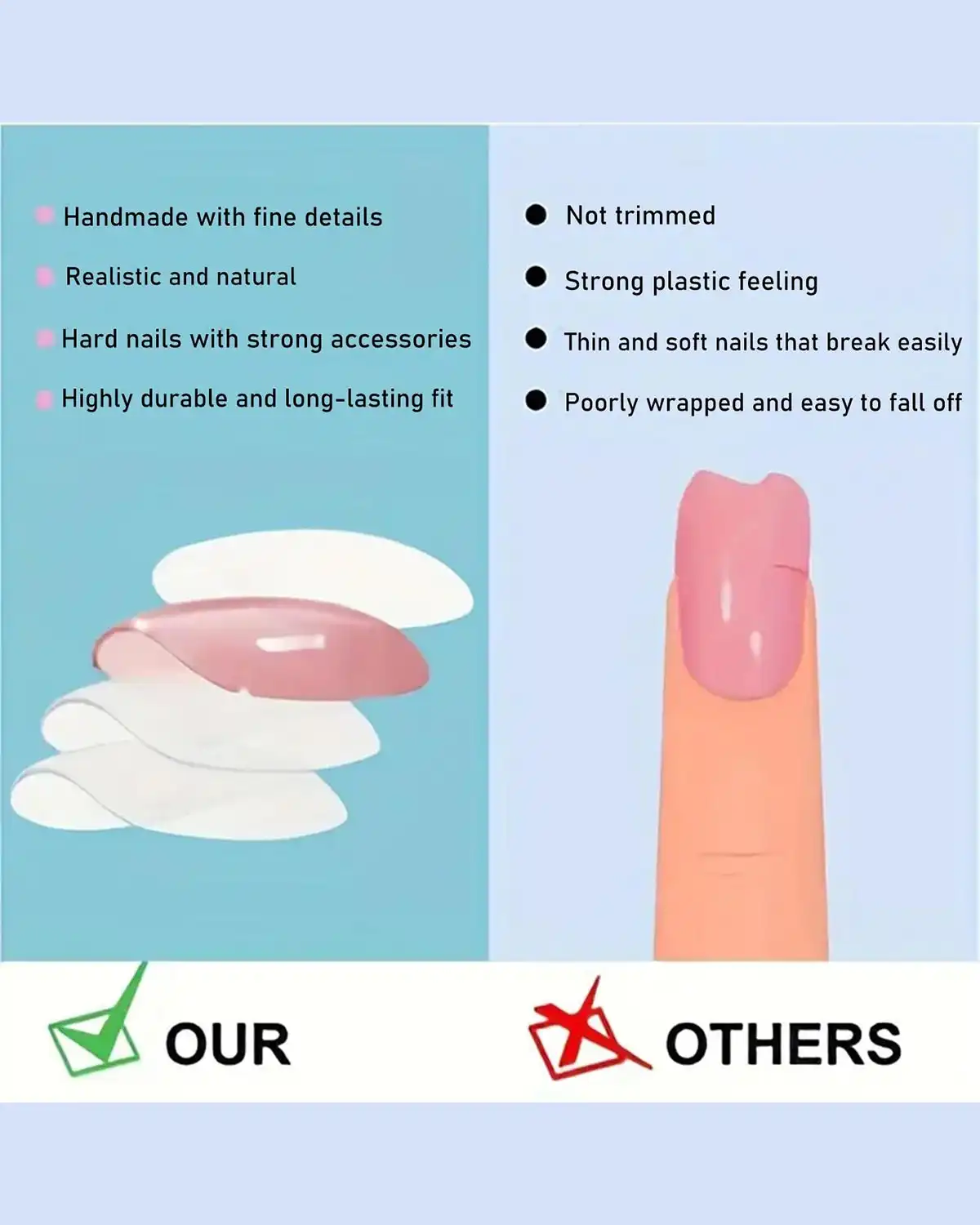 Generic Halloween Goth Press on Nails Reviews