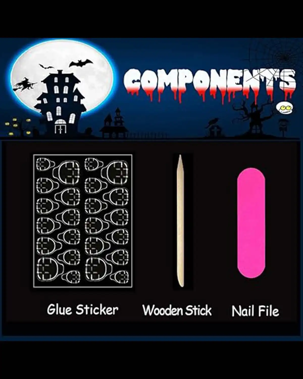 HPYFOI Halloween Press on Nails for Womens