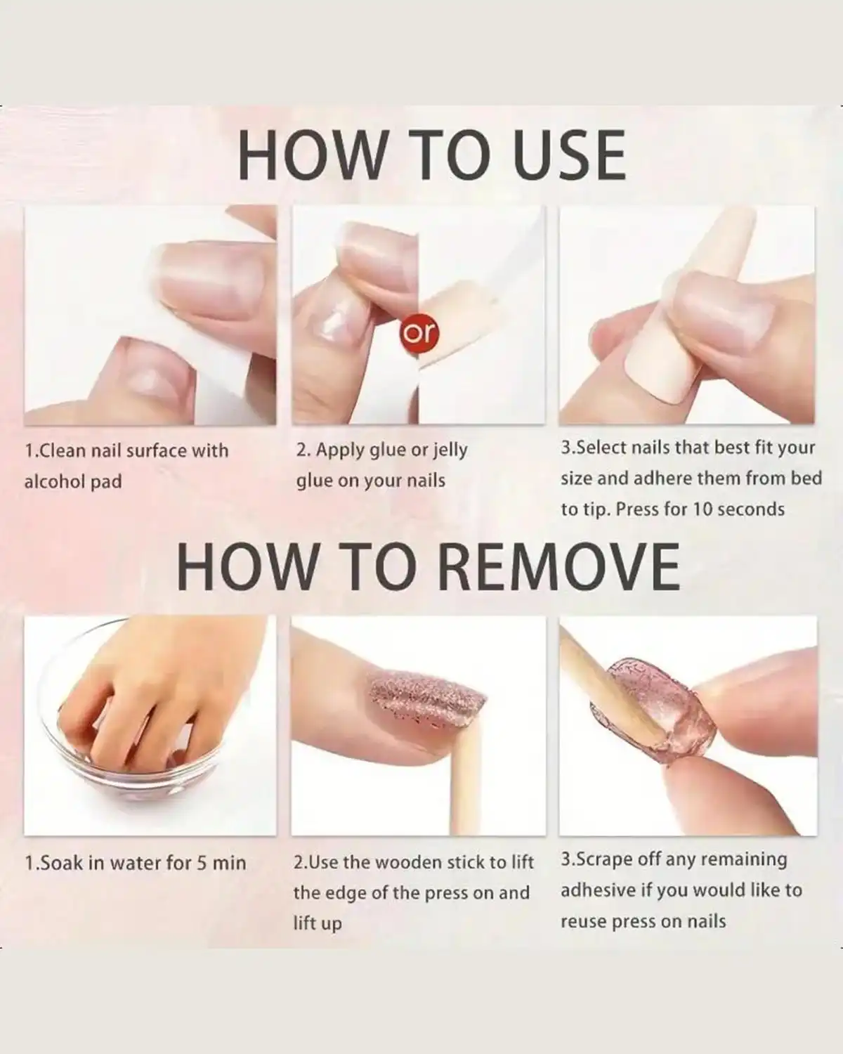 How to use Generic Halloween Goth Press on Nails