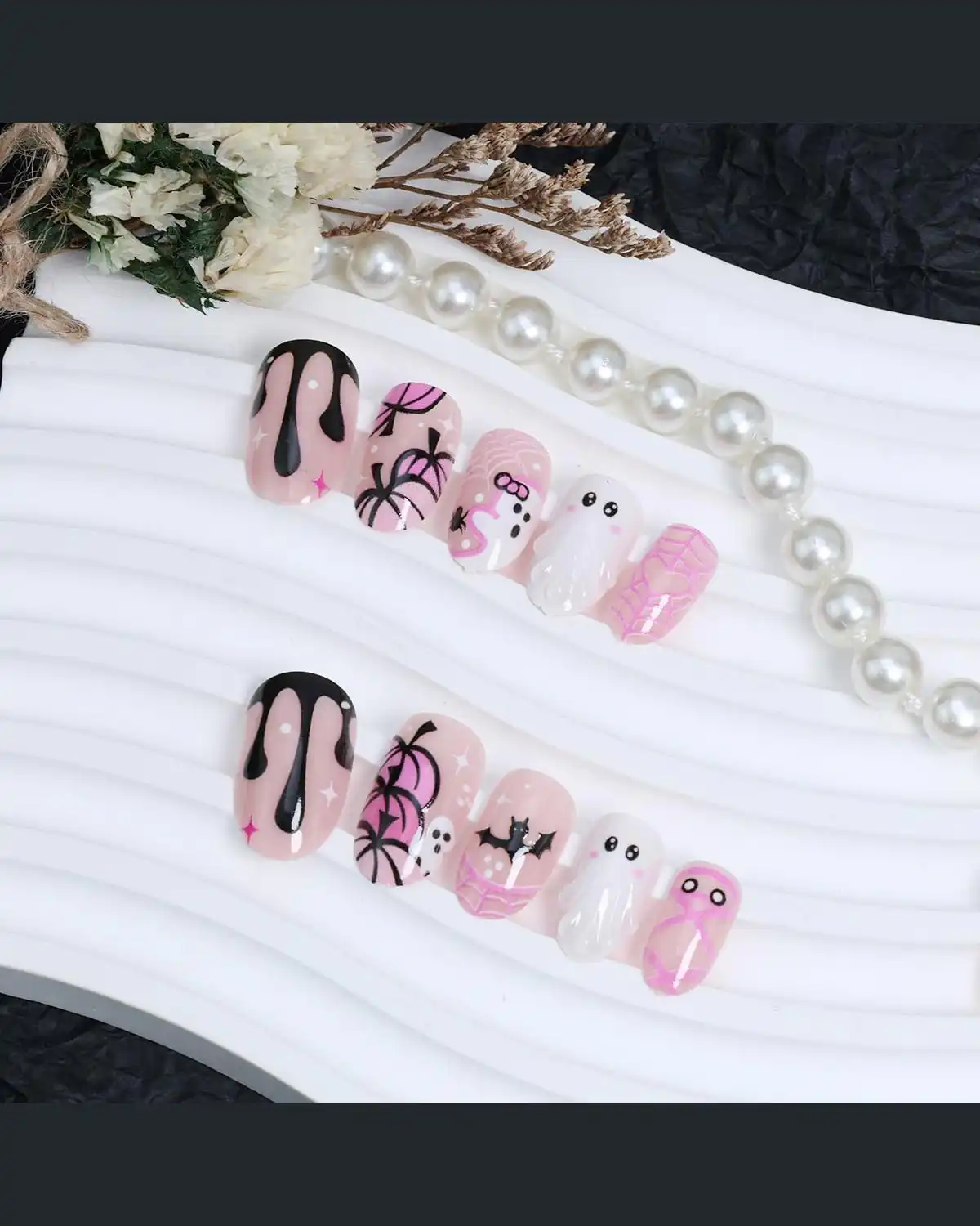 KRTBKR Cute Halloween Press on Nails