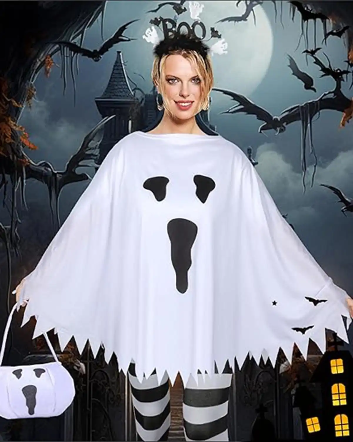 Kuiran 4 Pcs Halloween Costume Set for Women
