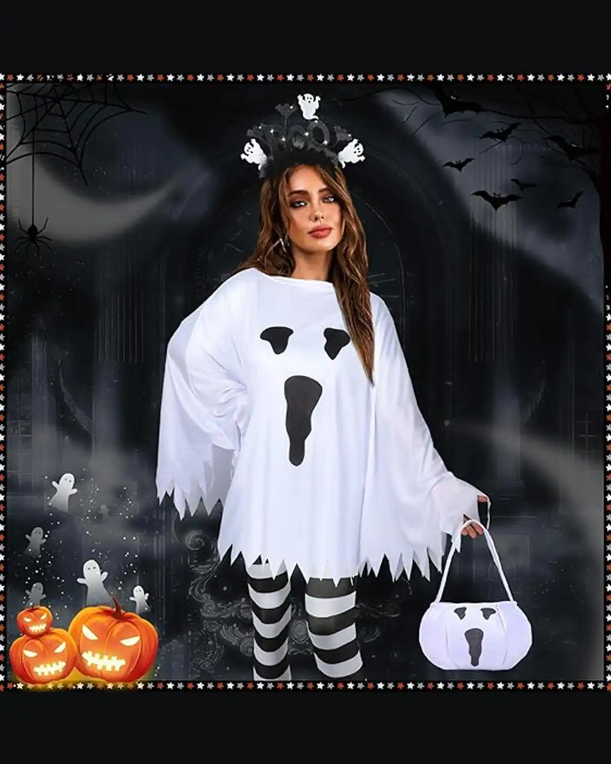 Kuiran 4 Pcs Halloween Costume Set for Women