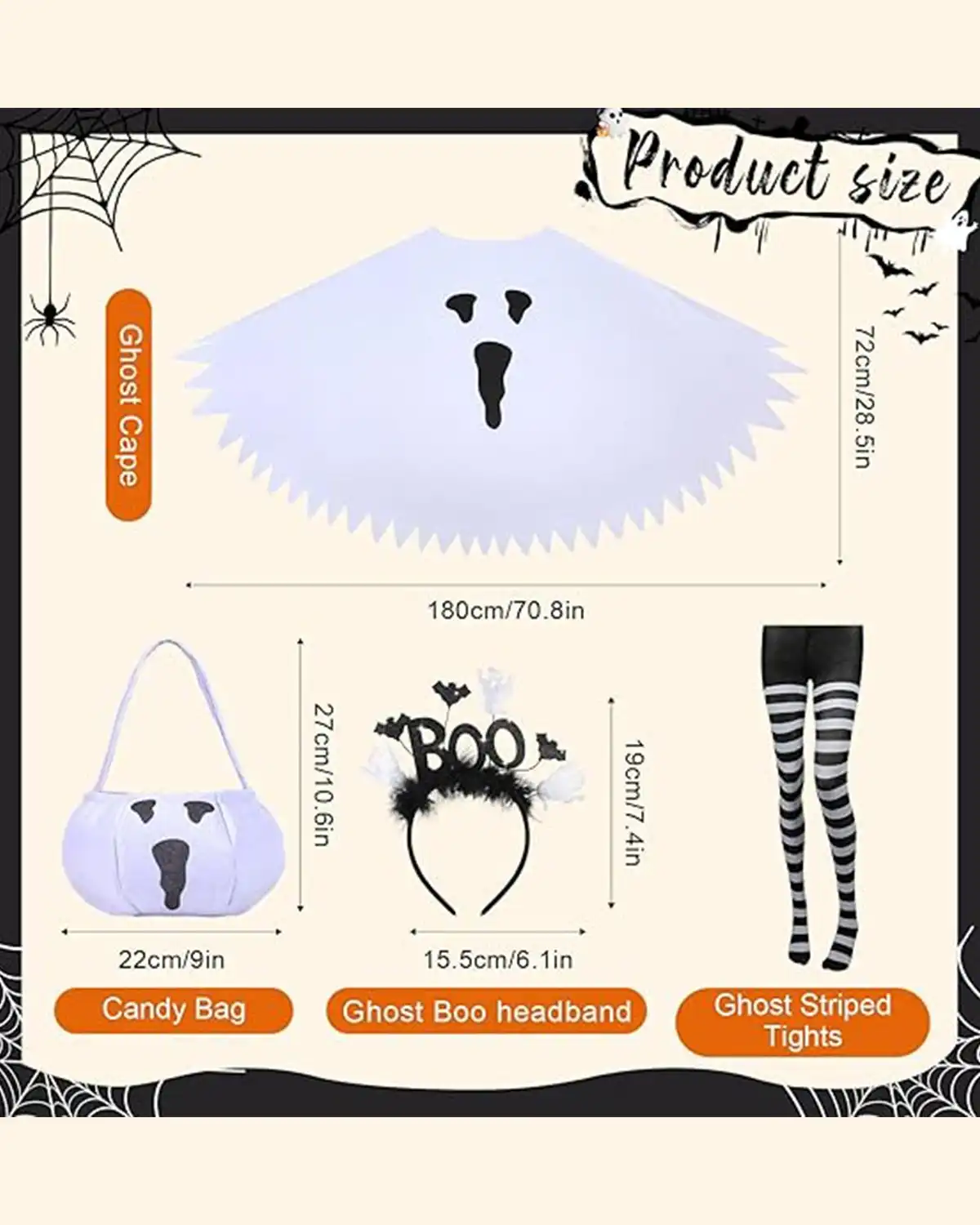 Kuiran 4 Pcs Halloween Costume