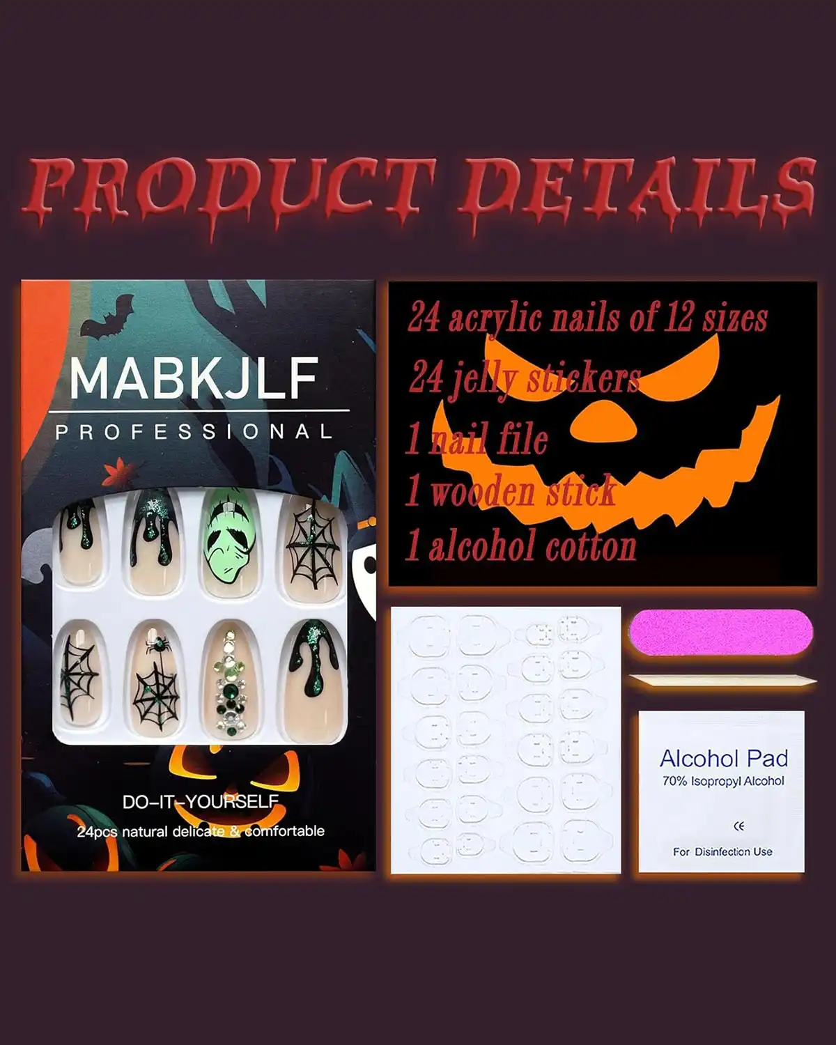 MABKJLF Halloween Press on Nails Review