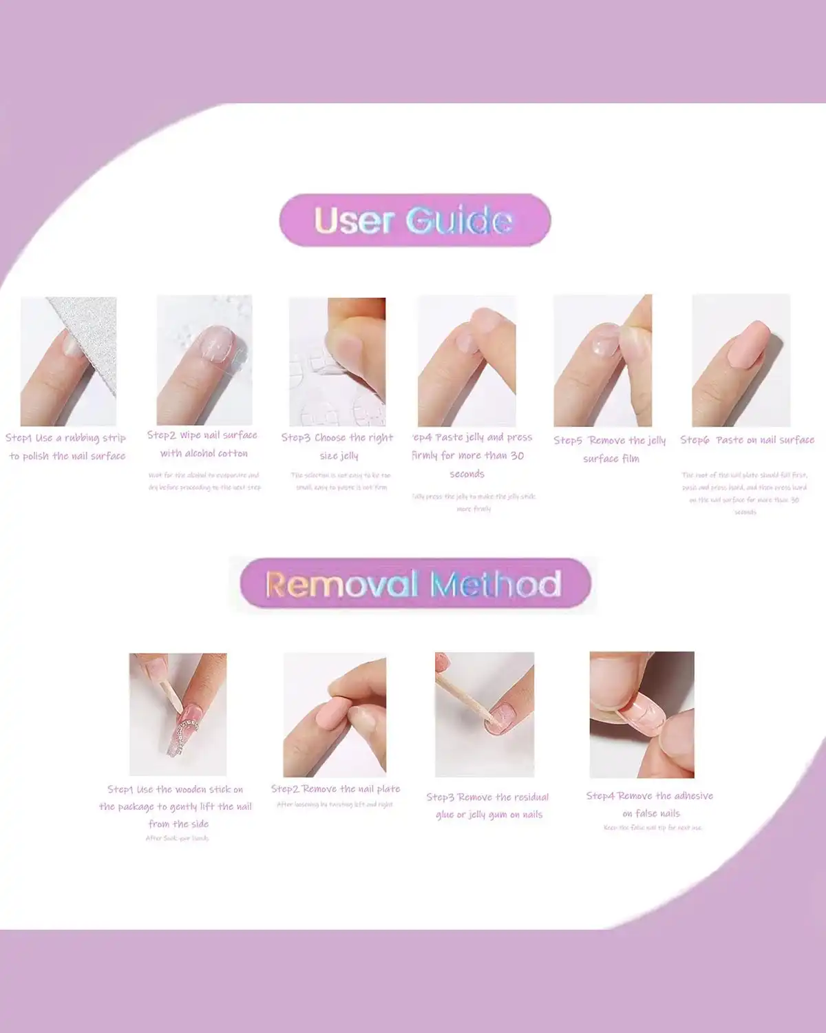 MABKJLF Red Christmas Press on Nails for Women