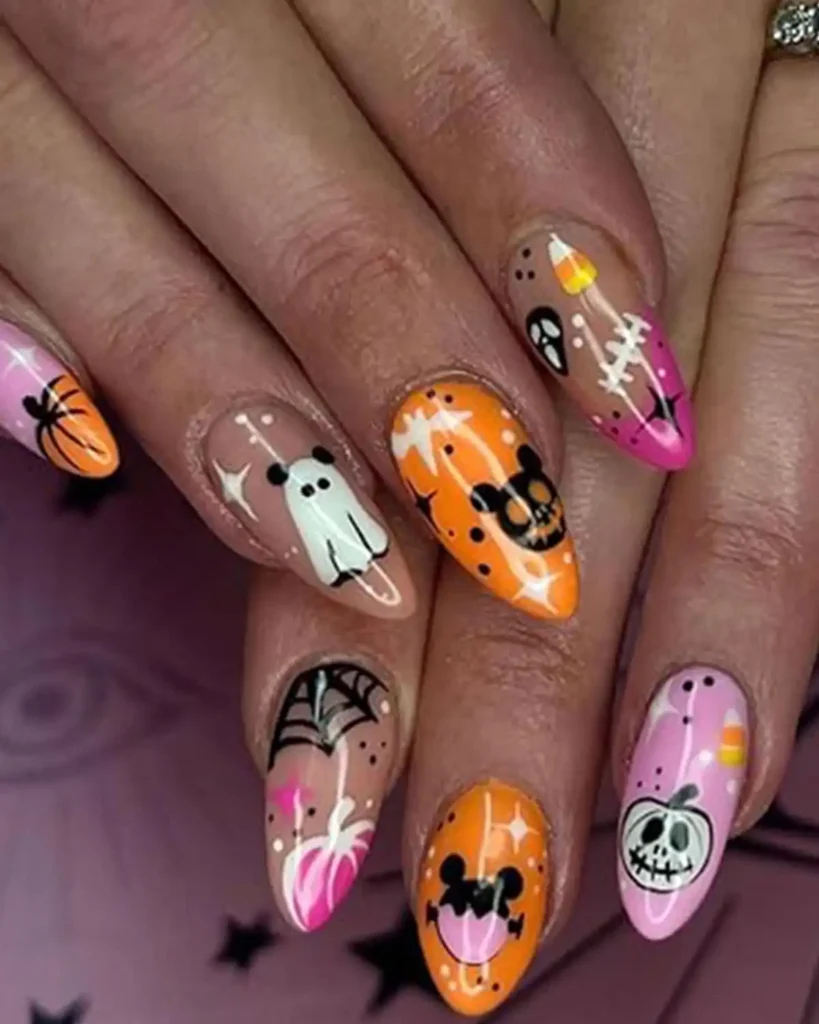 Mdscve Halloween Short Press On Nails