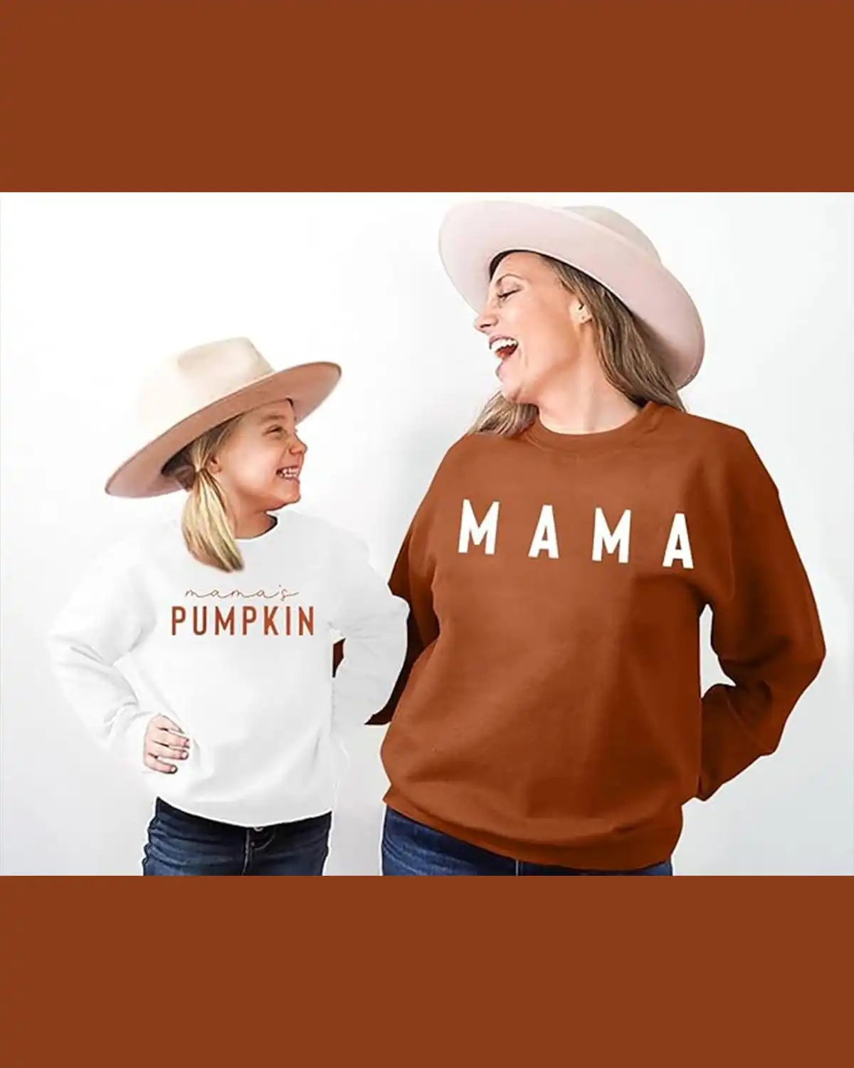 Mommy And Me Matching Halloween Pumpkins Sweatshirt