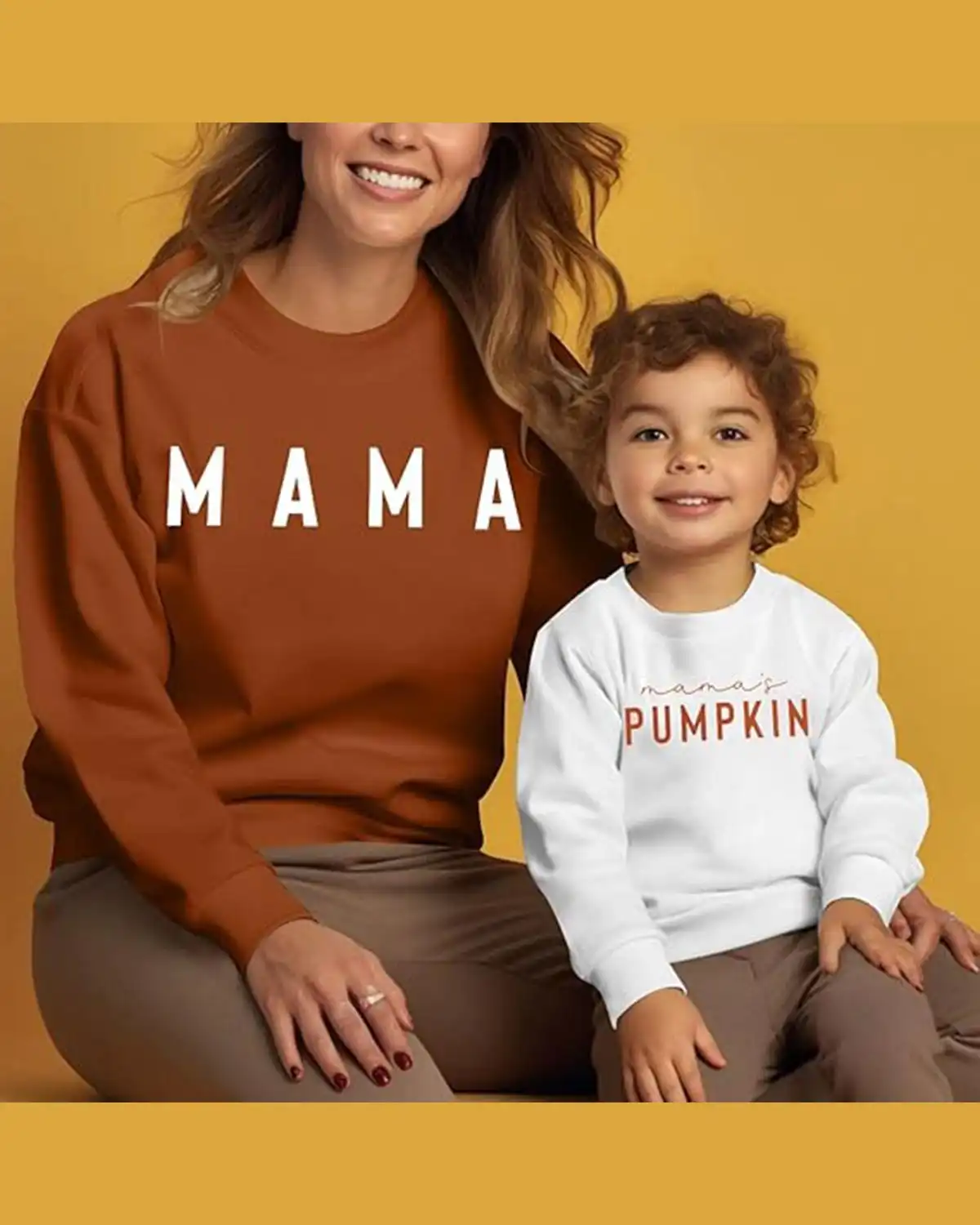 Mommy And Me Matching Halloween Pumpkin Sweatshirts