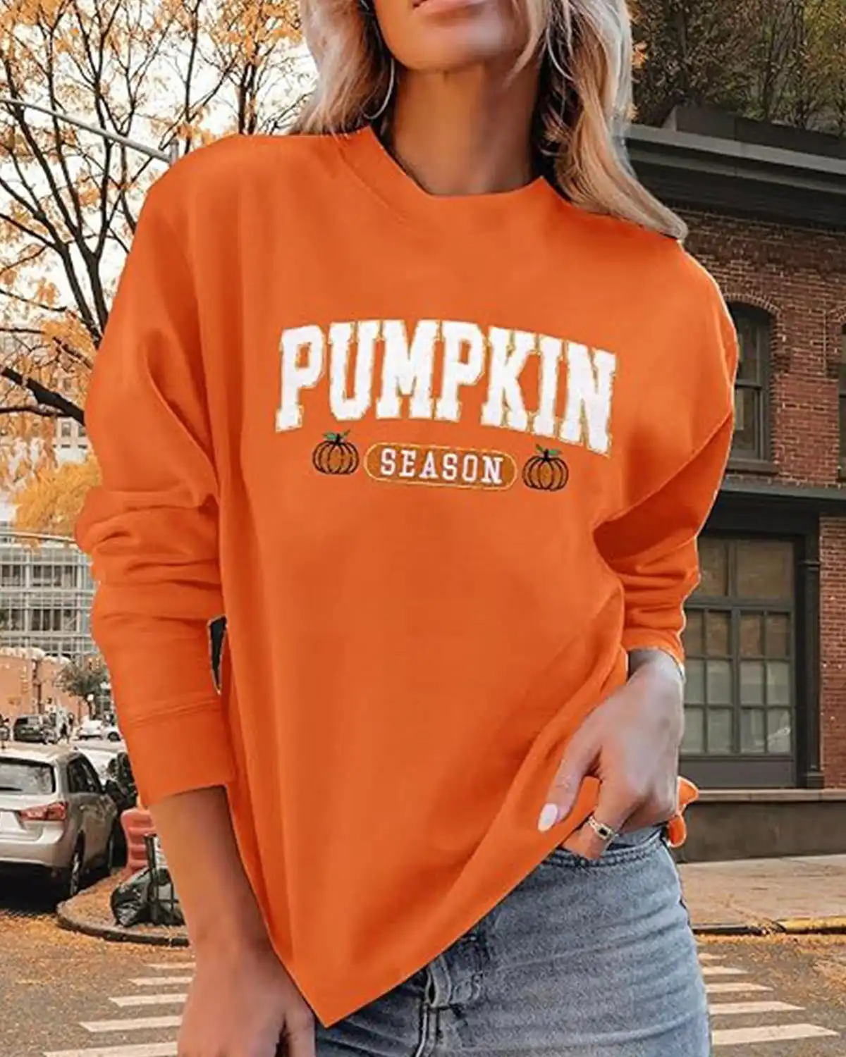 Myhalf Pumpkin Sweatshirt Fall Shirt