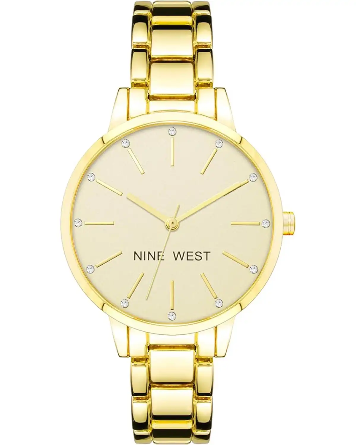 Nine West Women Crystal Accented Bracelet Watch