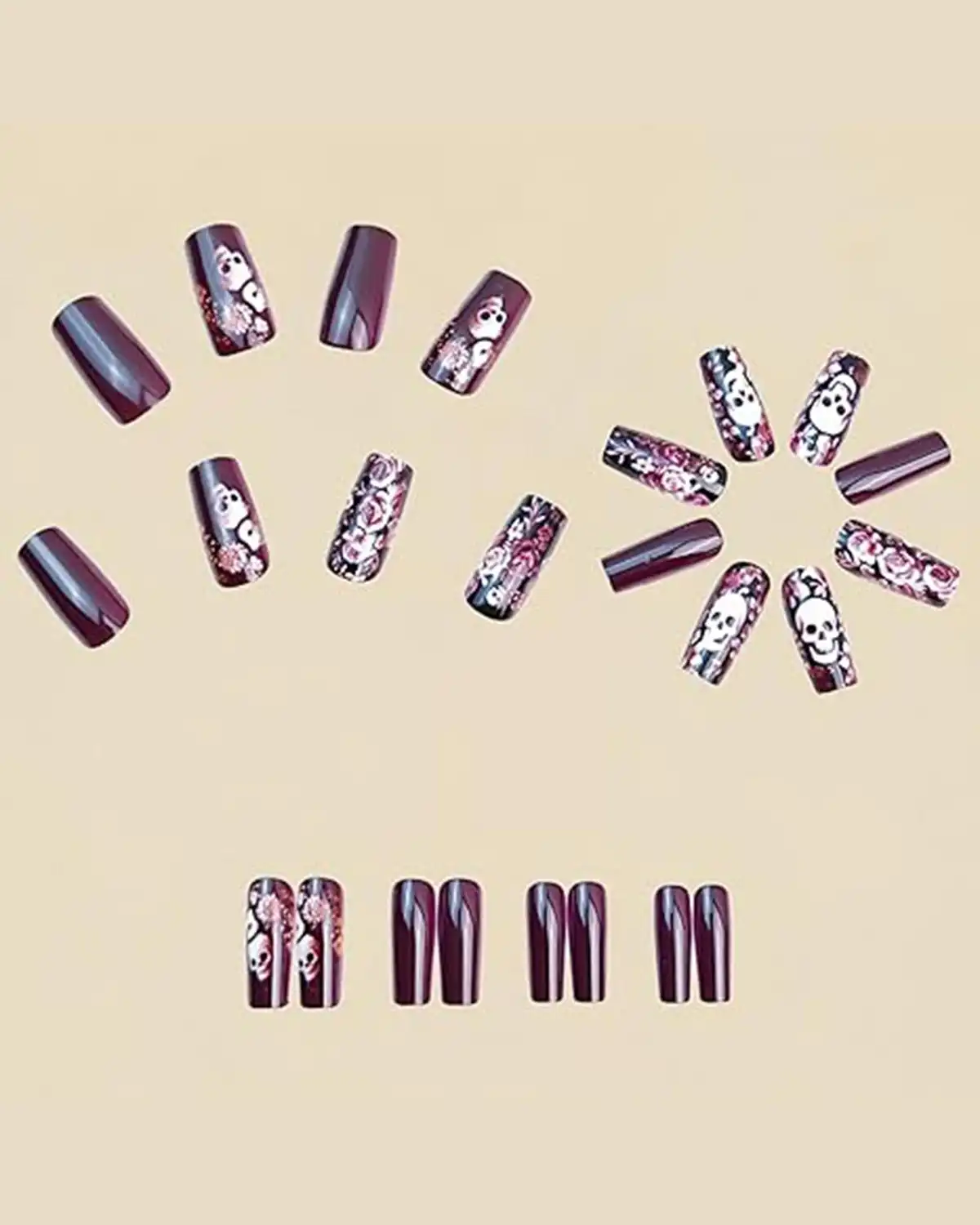 OCOUYVD Halloween Press on Nails for Women