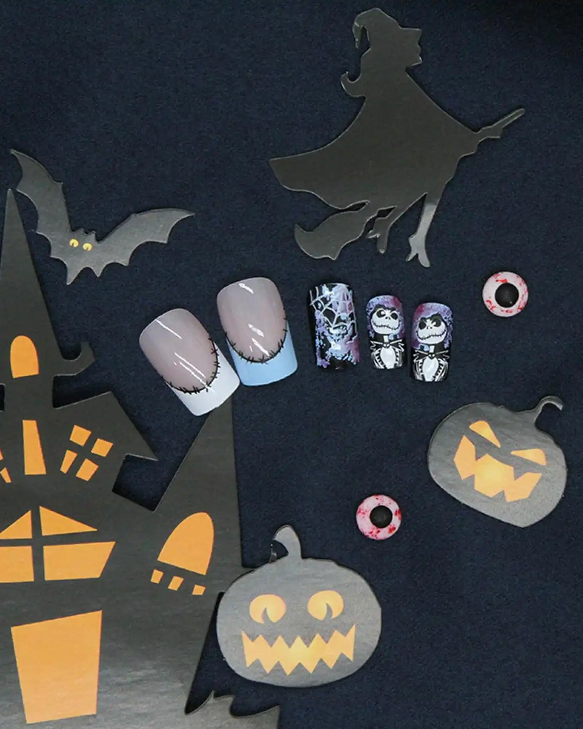 OCOUYVD Halloween Press on Nails for Womens