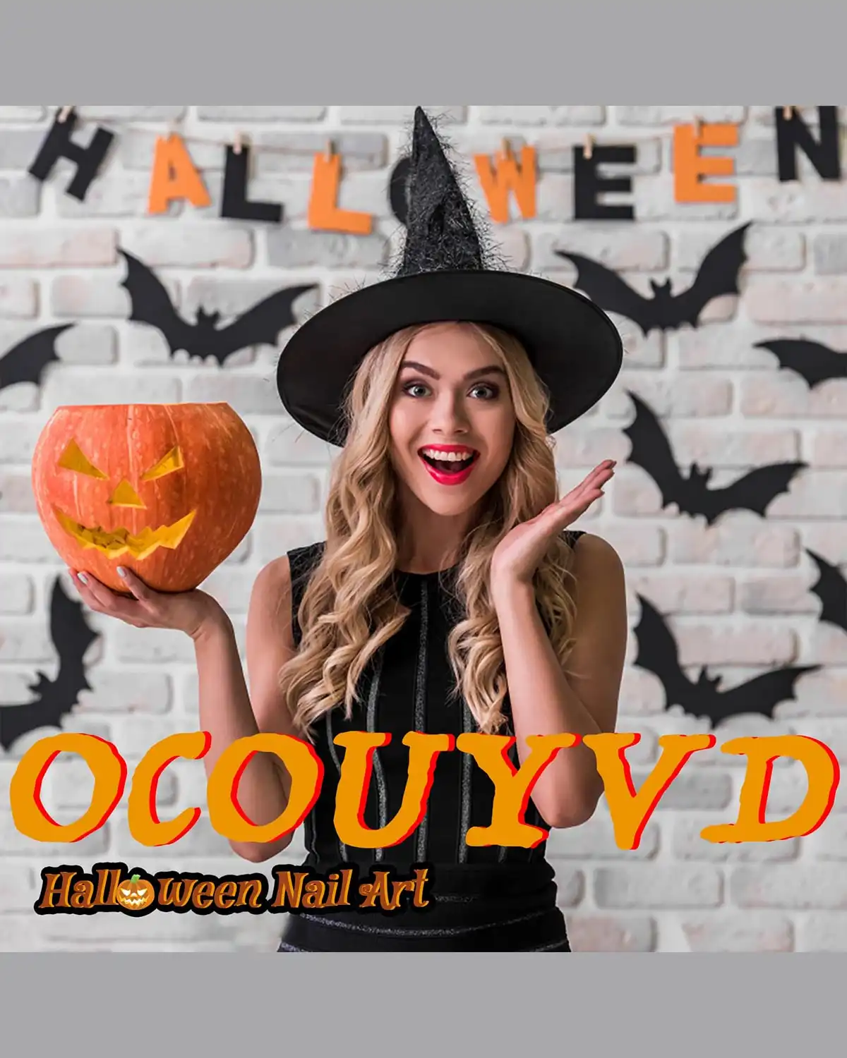 OCOUYVD Halloween Yellow Flowers Nail