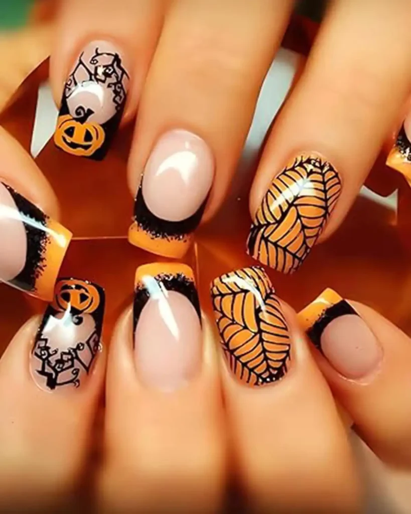 OHWODA Halloween Medium Fake Nails
