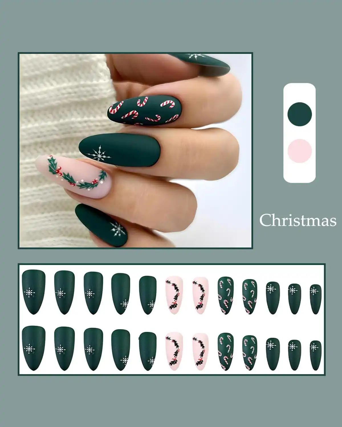 Osttma Christmas Press on Nails