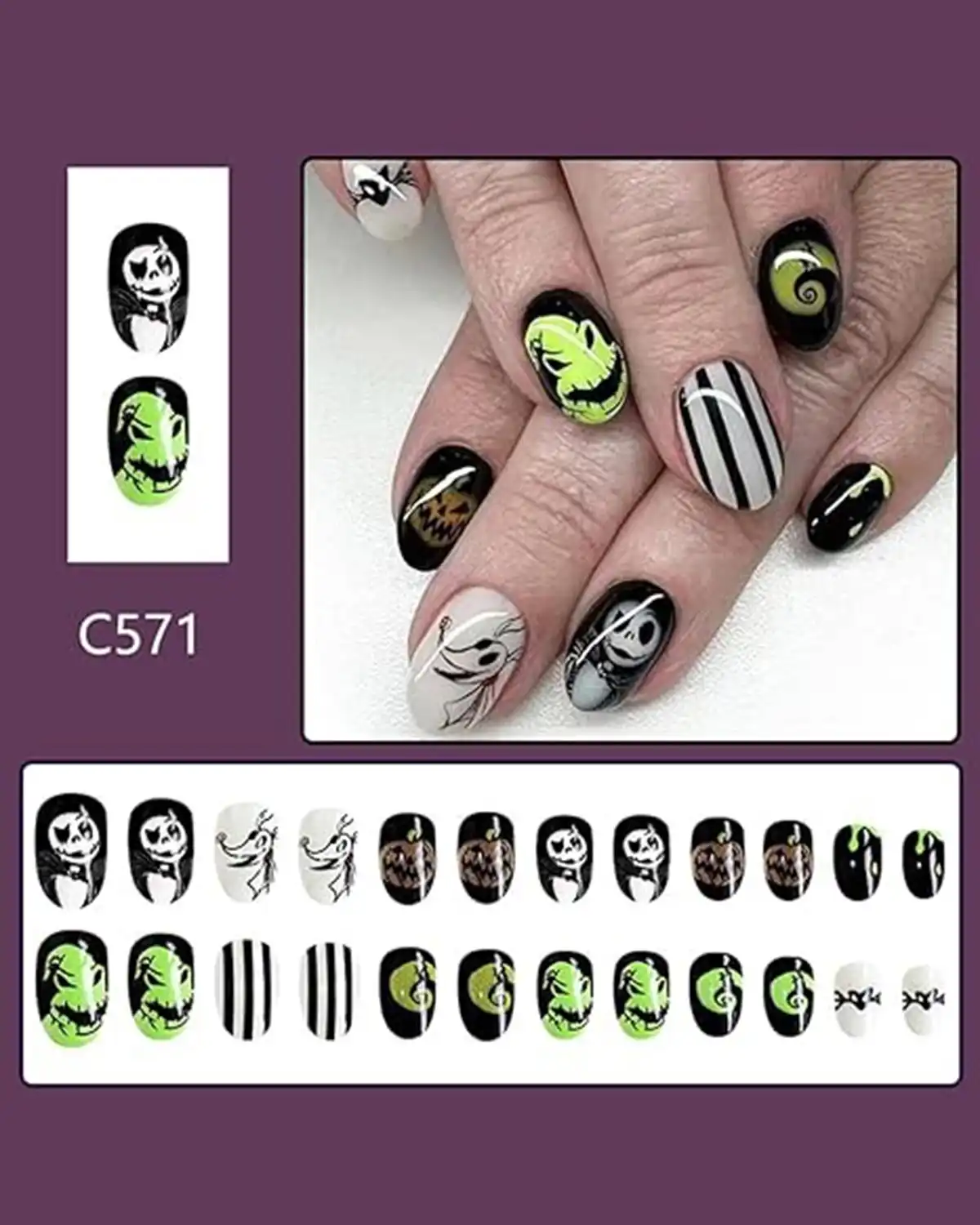 POWPOP Halloween Press On Nail