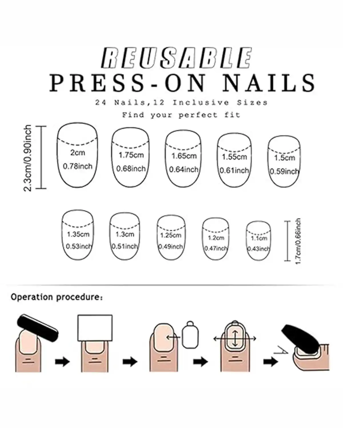 POWPOP Halloween Press On Nails for Womens