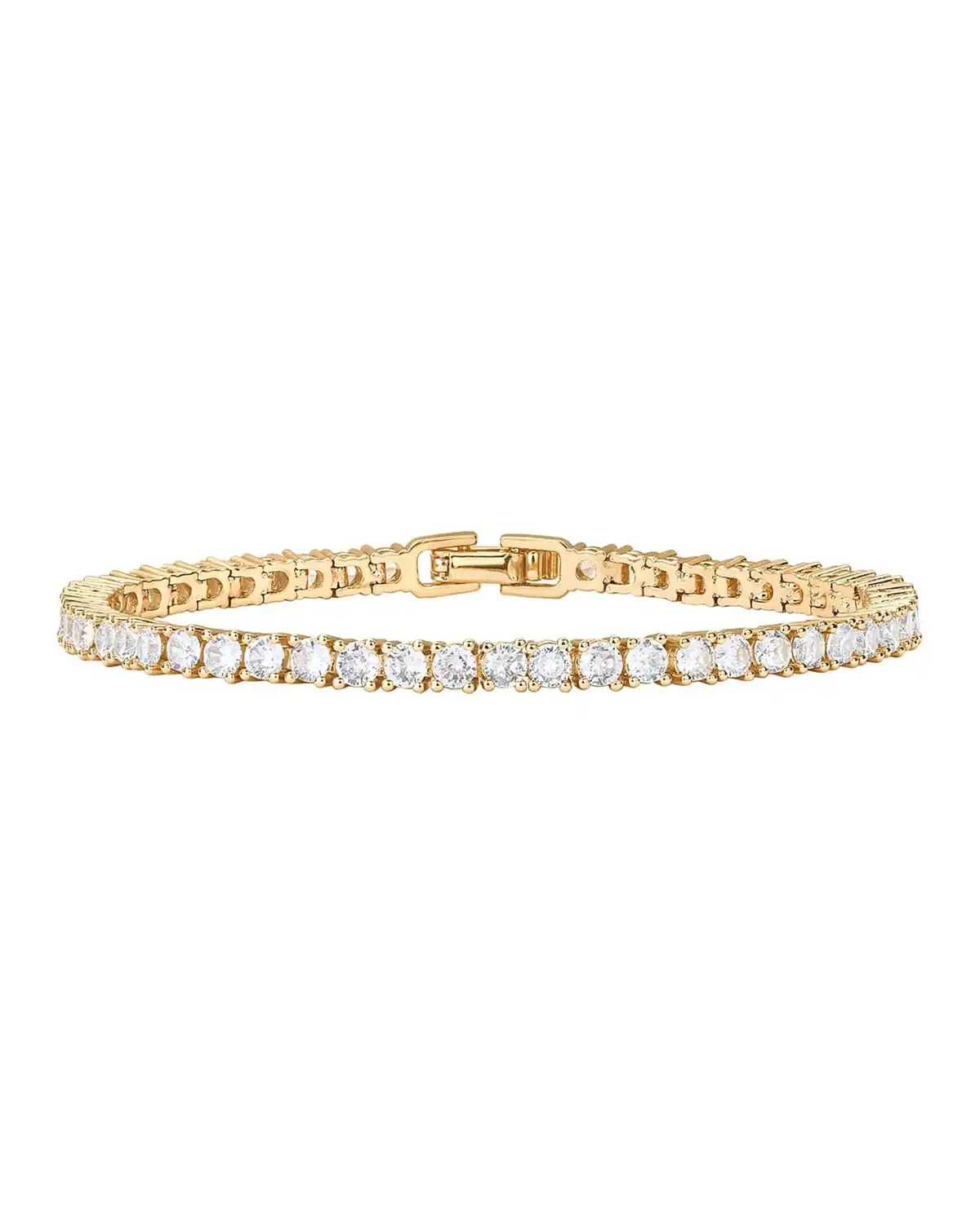 Pavoi 14K Gold Plated 3Mm Cubic Zirconia Classic Tennis Bracelet Review