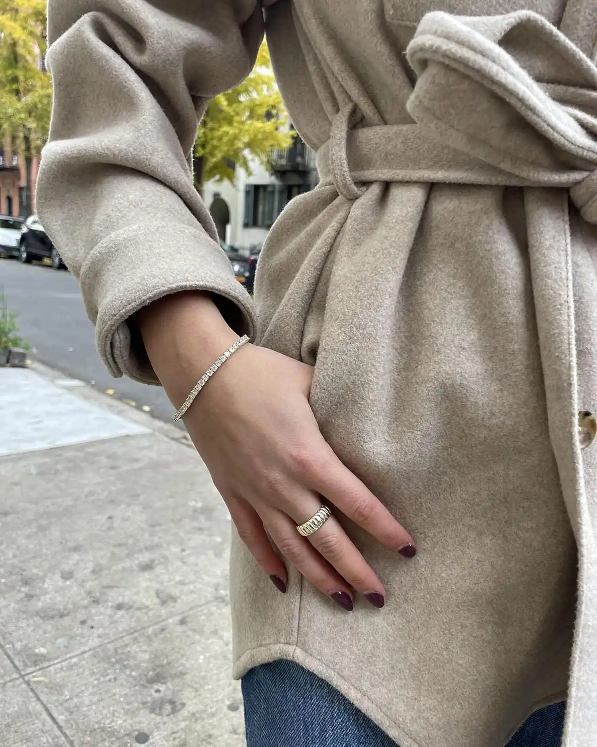 Pavoi 14K Gold Plated Cubic Zirconia Classic Tennis Bracelet