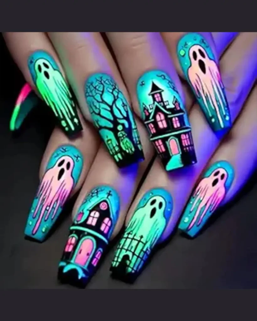 QQPPOLIU Halloween Press on Nails