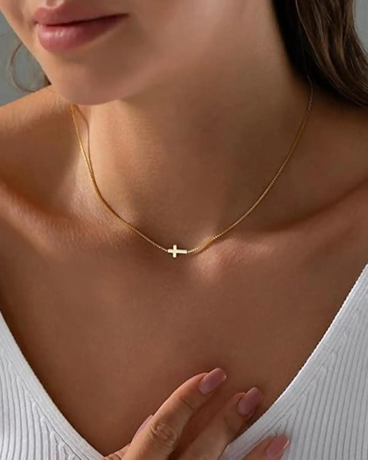 Rotnso Cross Necklace for Women