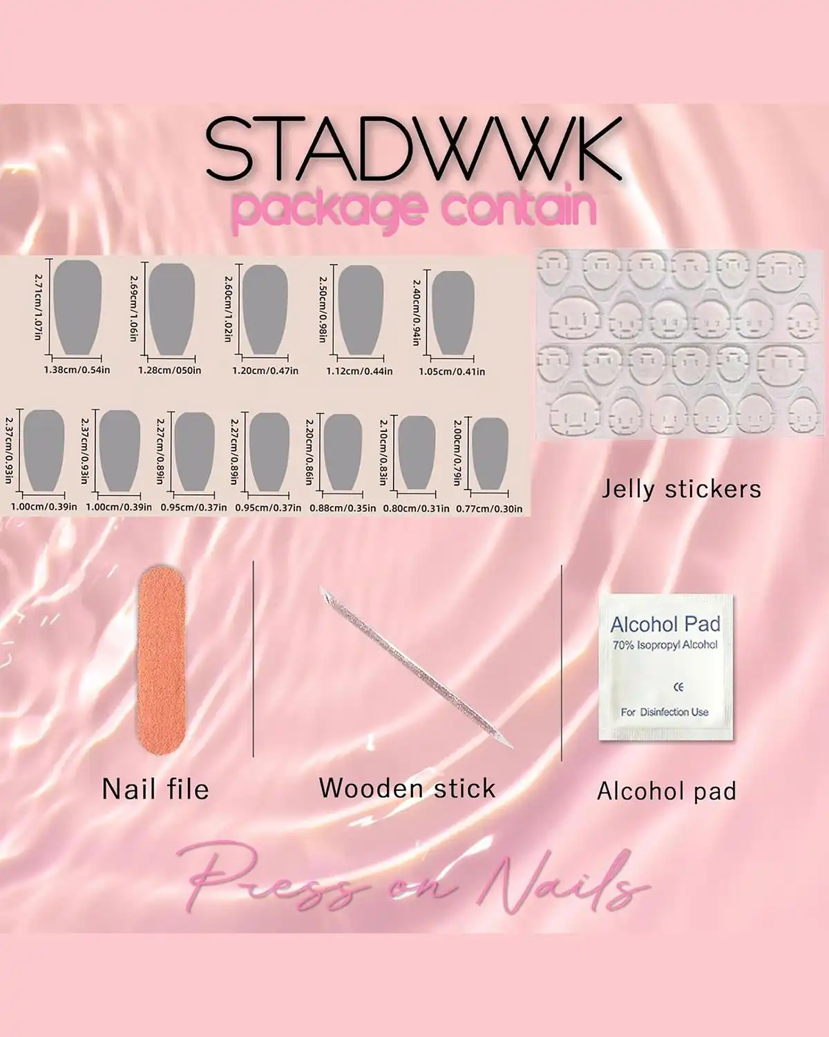 STADWWK Halloween Press on Nails for Womens
