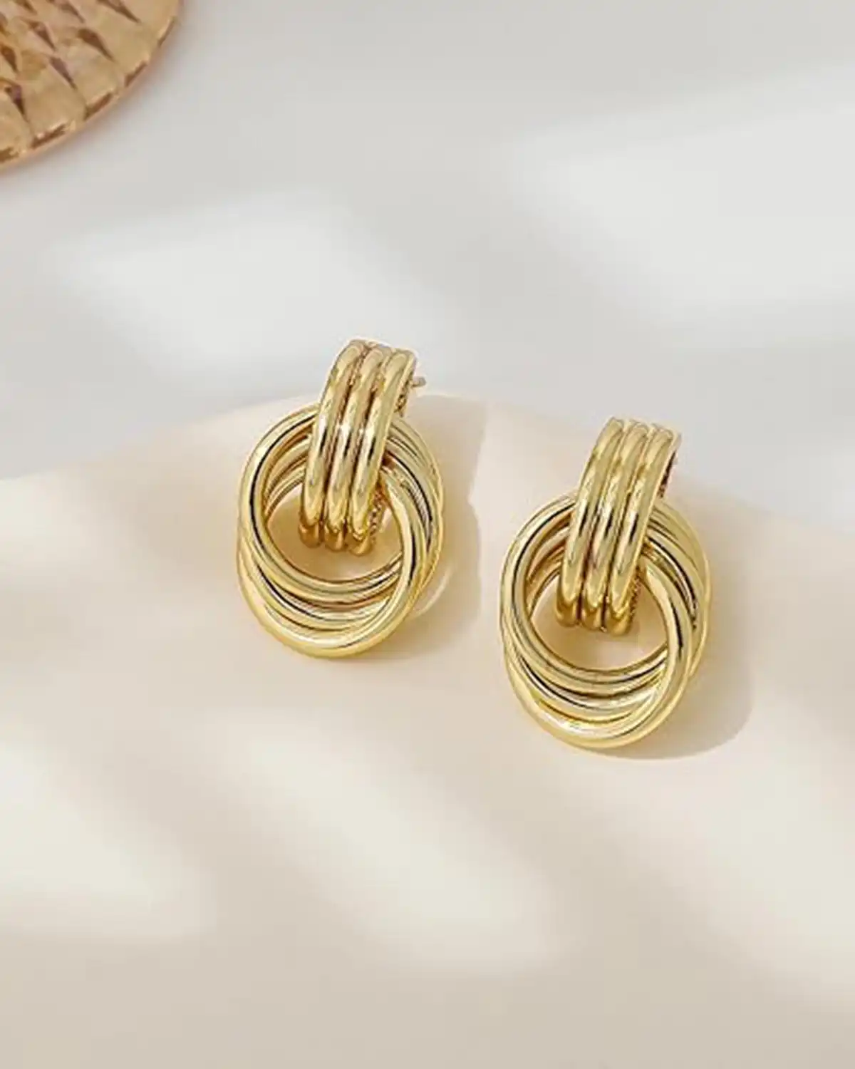Sherlove Trendy Gold Plated Knot Earrings for Women